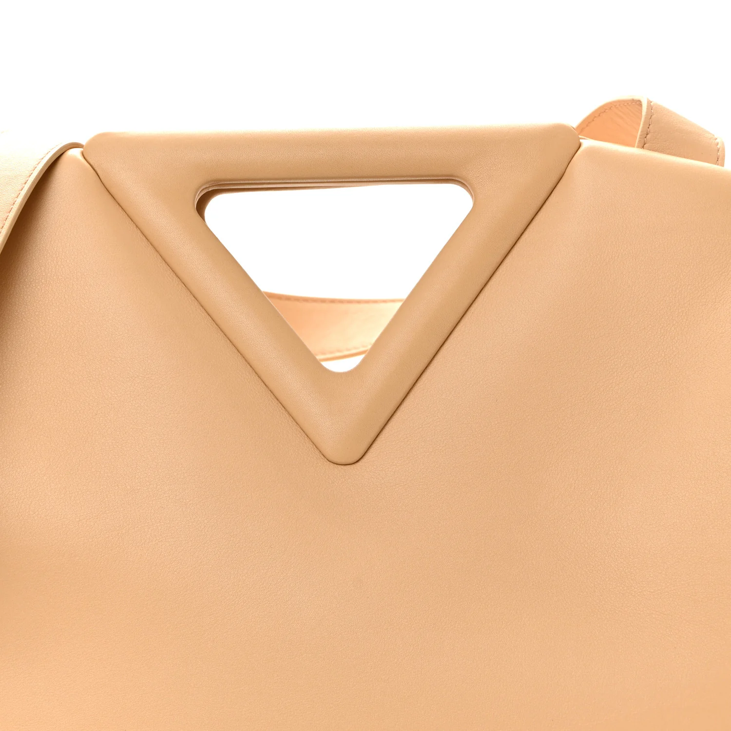 Calfskin Medium The Point Triangle Bag Almond - Top Club