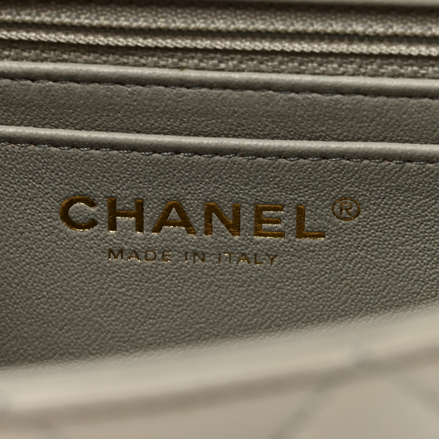Lambskin Quilted Mini Rectangular Flap Grey - Top Club