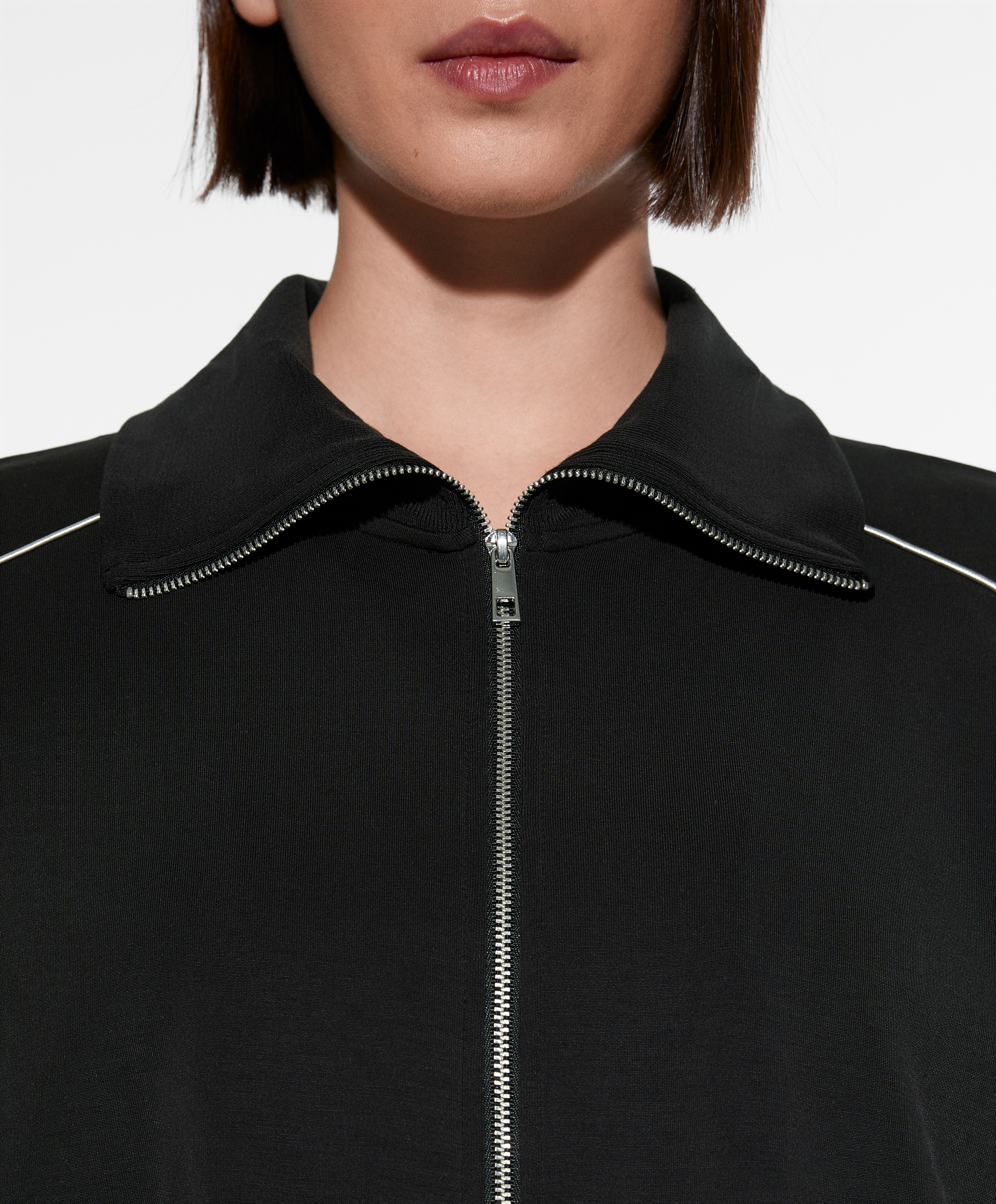 OYSHO Jacket with modal and piping