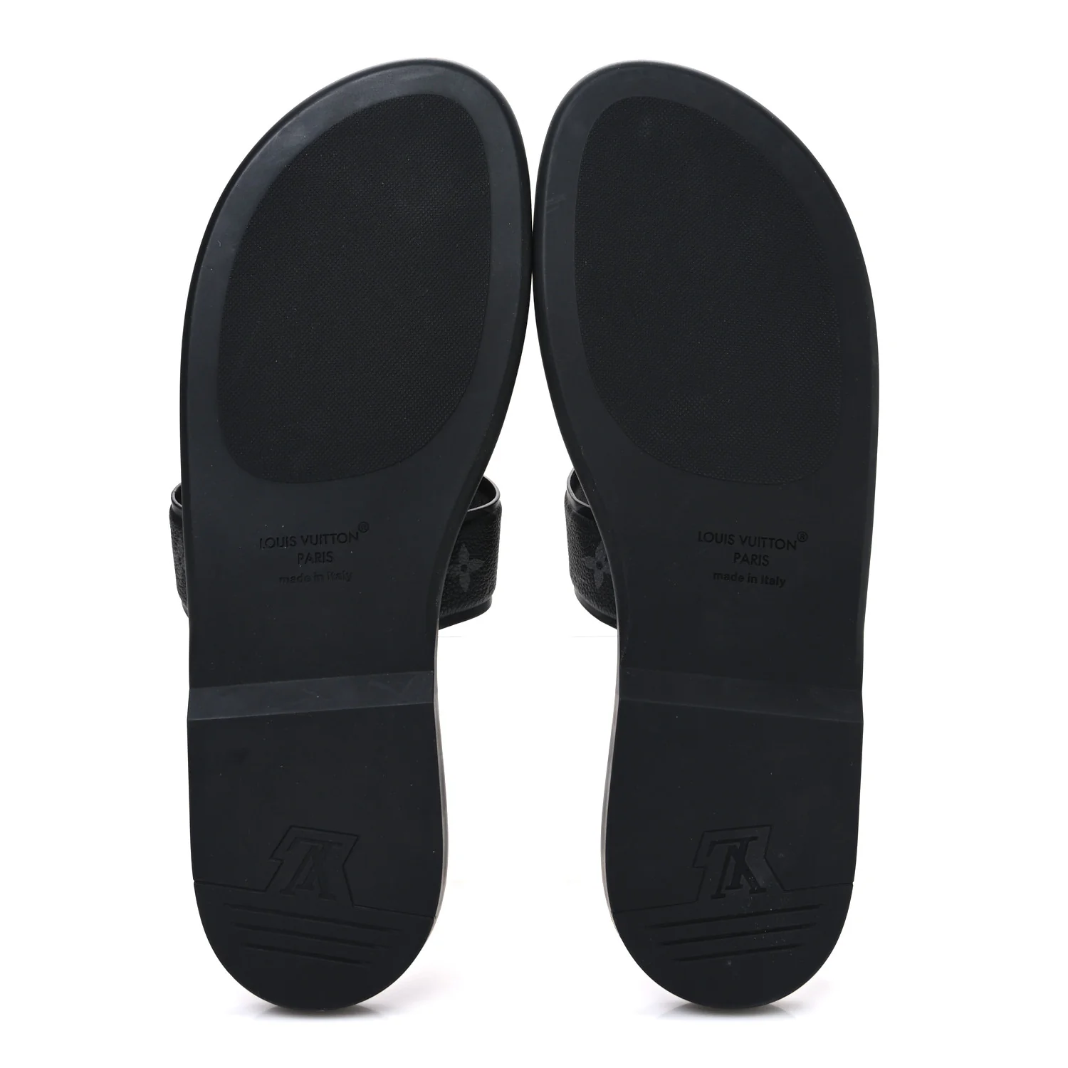 Monogram Eclipse Calfskin Mens LV Oasis Mules 12 Black - Top Club
