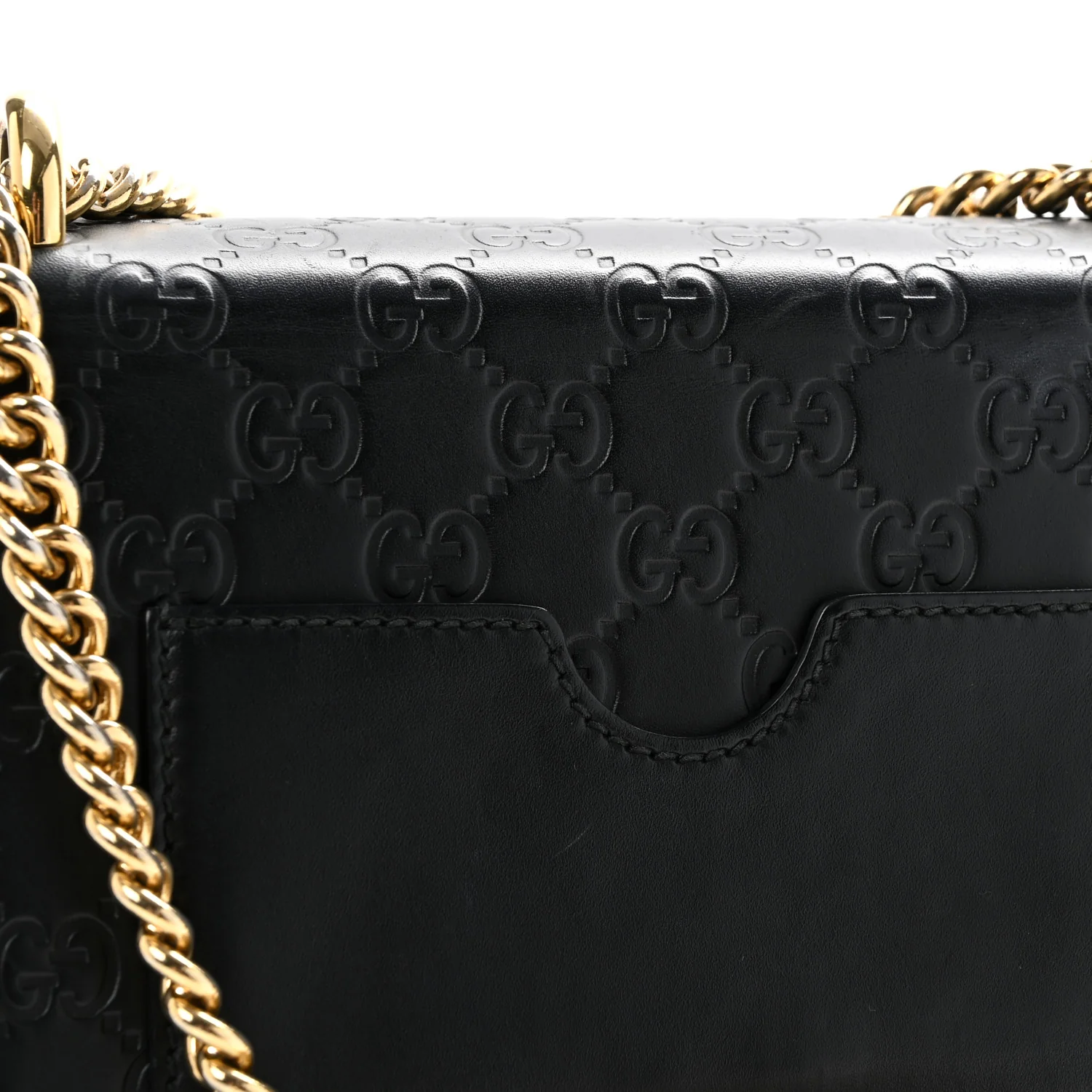 Guccissima Small Padlock Shoulder Bag Black - Top Club