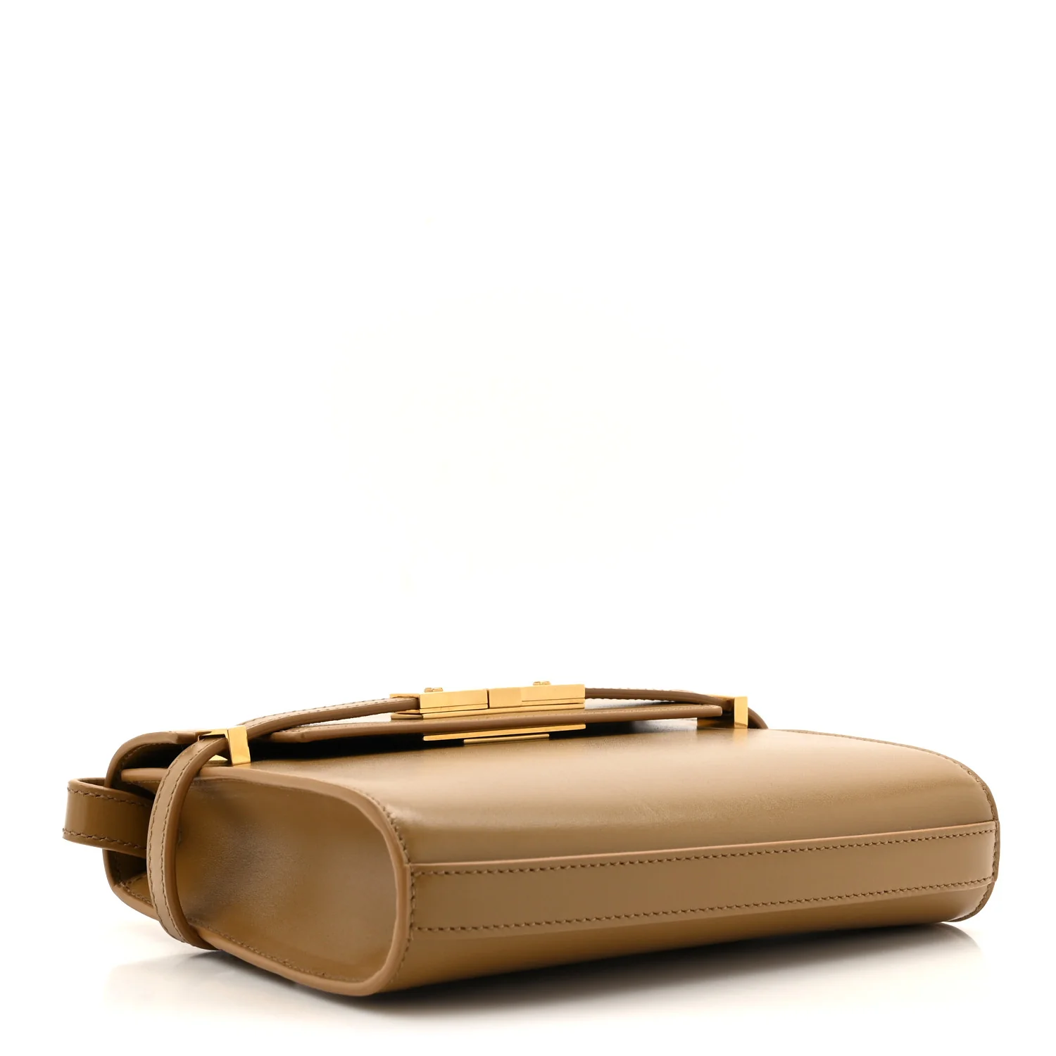 Smooth Calfskin Mini Manhattan Shoulder Bag Natural Tan - Top Club