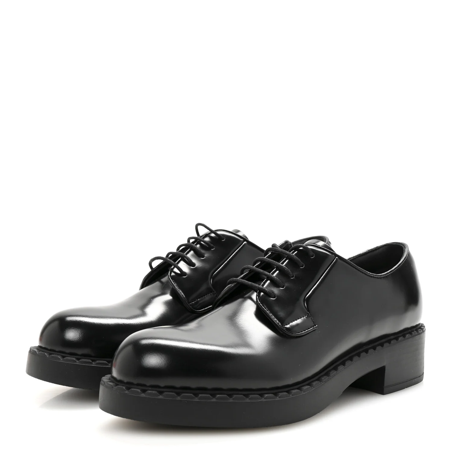 Spazzolato Lace Up 50mm Loafers 39 Black - Top Club