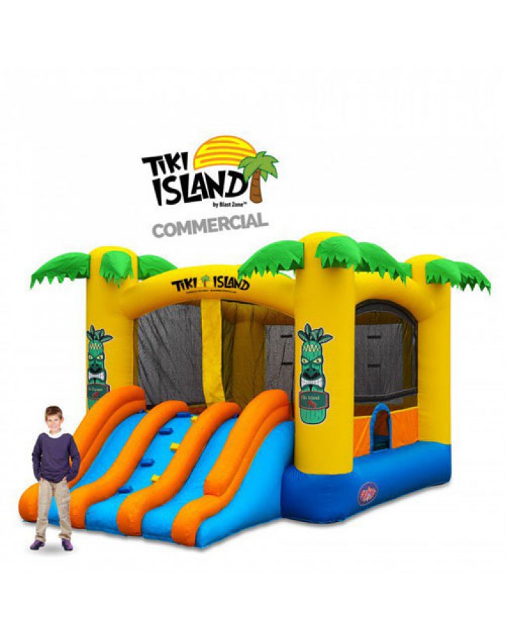 Tiki Island Combo 15 Commercial Inflatable Bouncers with Dia