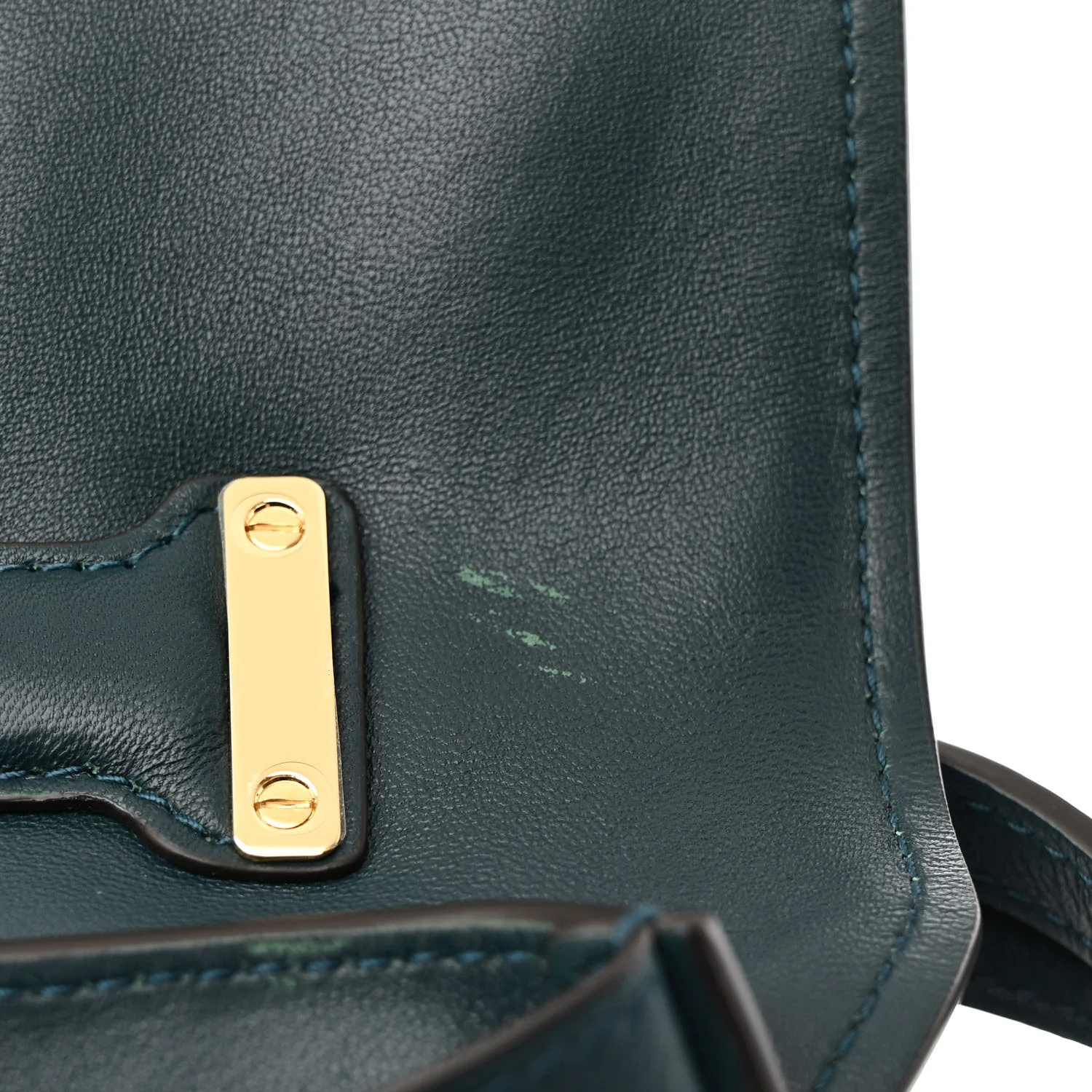Calfskin Embossed Small Margot Top Handle Divisa Green - Top Club