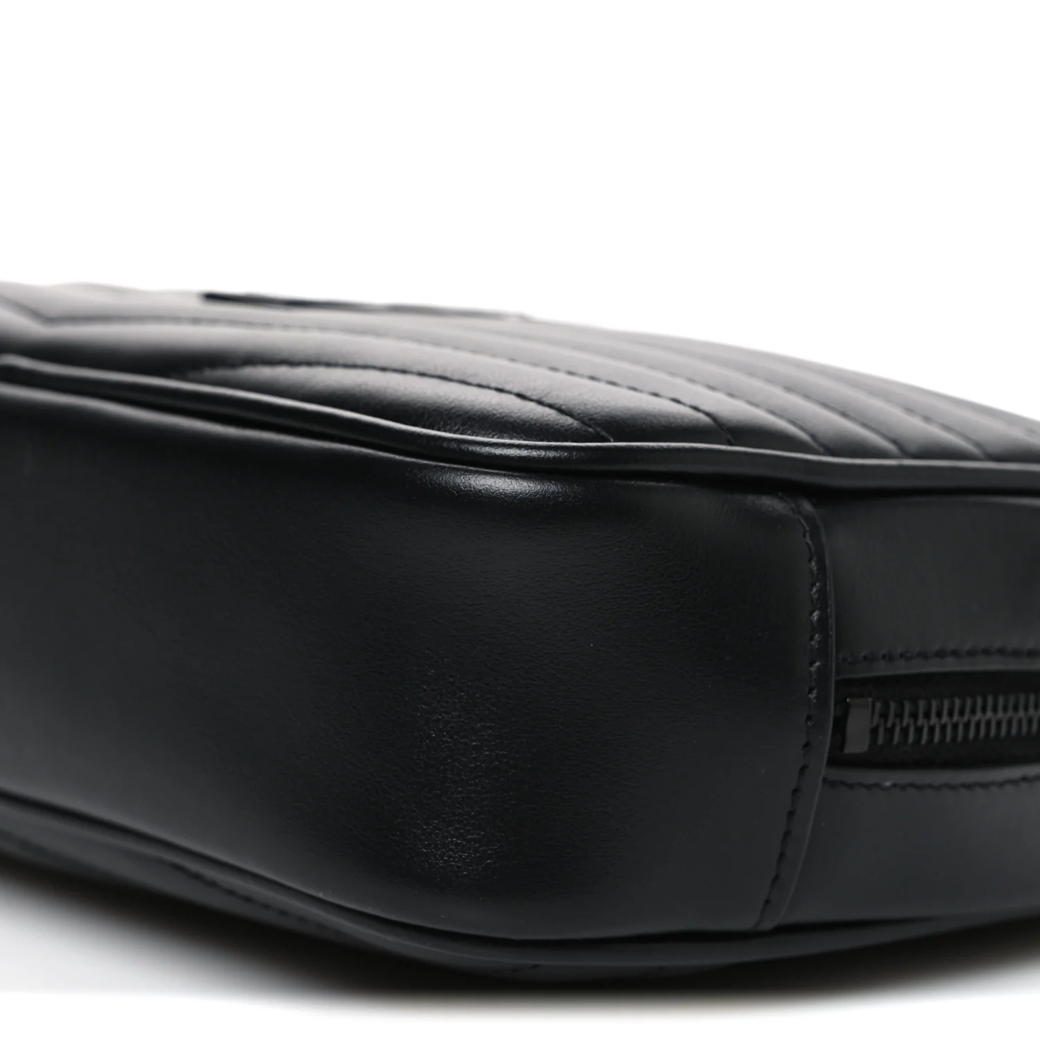 Calfskin Matelasse Monochrome Monogram Mini Lou Camera Bag Black - Top Club