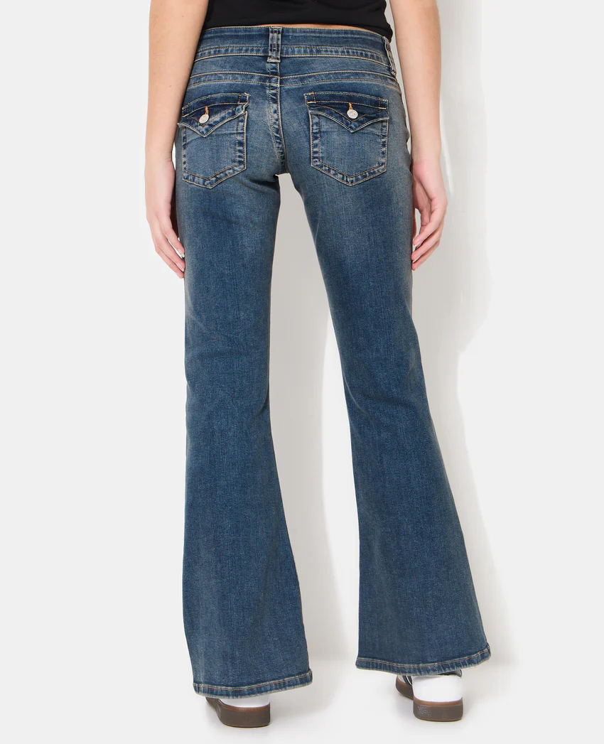 Pimkie Jean flare taille basse avec 2 boutons