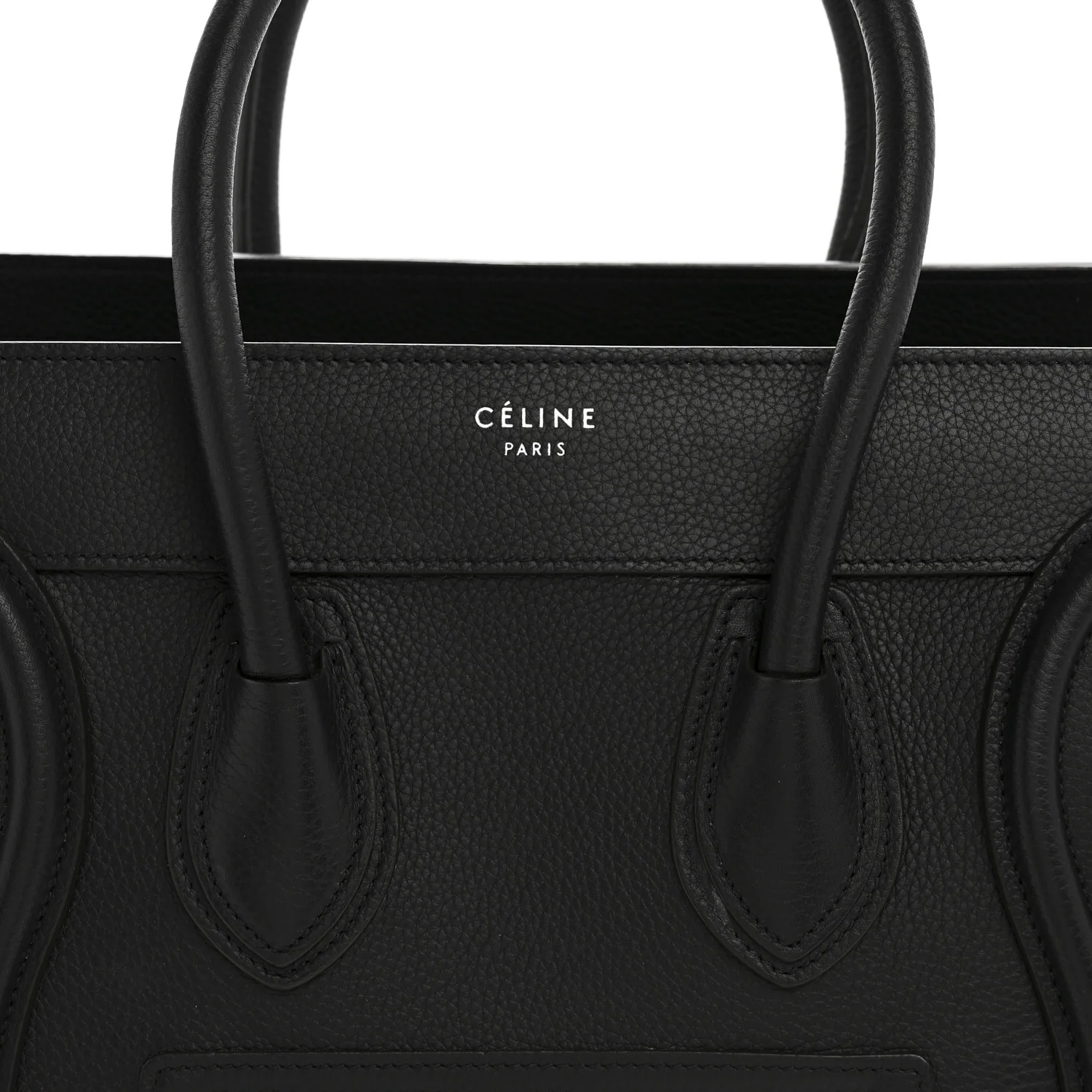 Drummed Calfskin Micro Luggage Black - Top Club