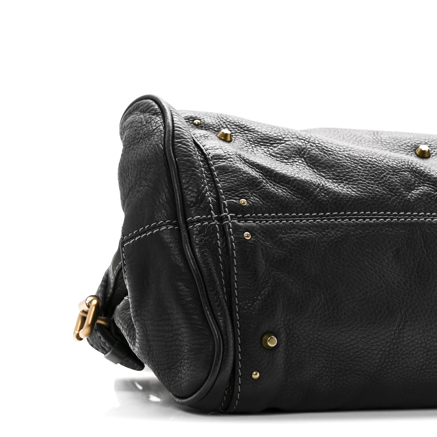 Calfskin Medium Paddington Satchel Black - Top Club