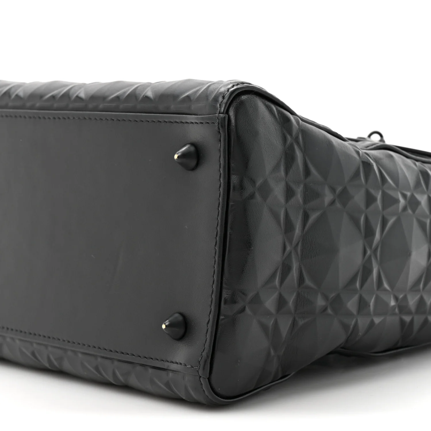 Calfskin Cannage Diamond Cannage Medium Lady Dior Black - Top Club