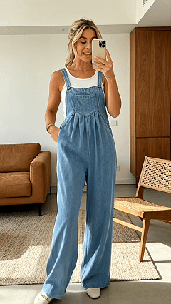 Women's Solid-Color Casual Retro Overalls - Nordfashionstorm - Women's Clothing, Fashion for You - Nordfashionstorm.com