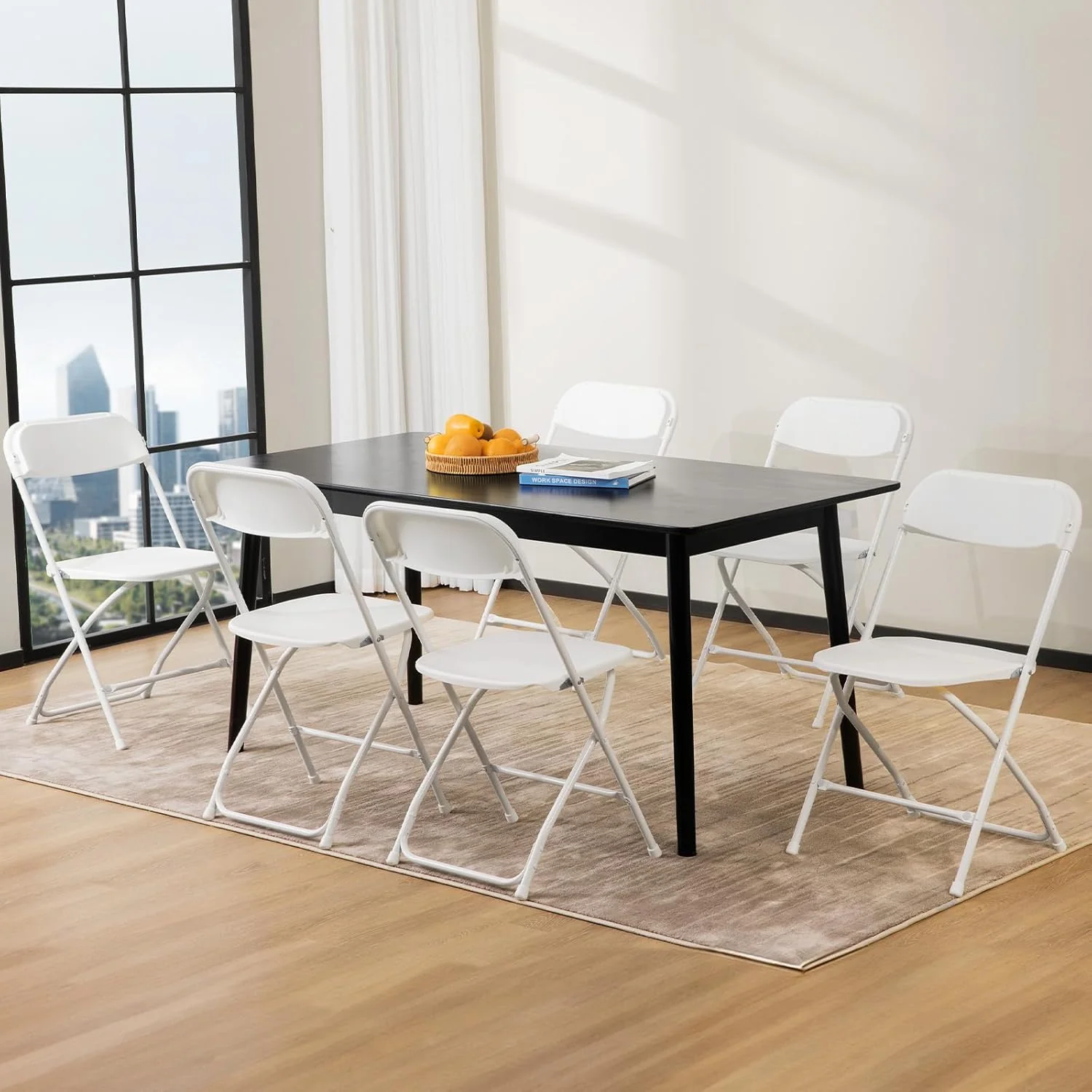 Sweetcrispy Folding Chair 12 Pack, Leather Padded Folding Chairs, Sturdy Metal Foldable Chairs