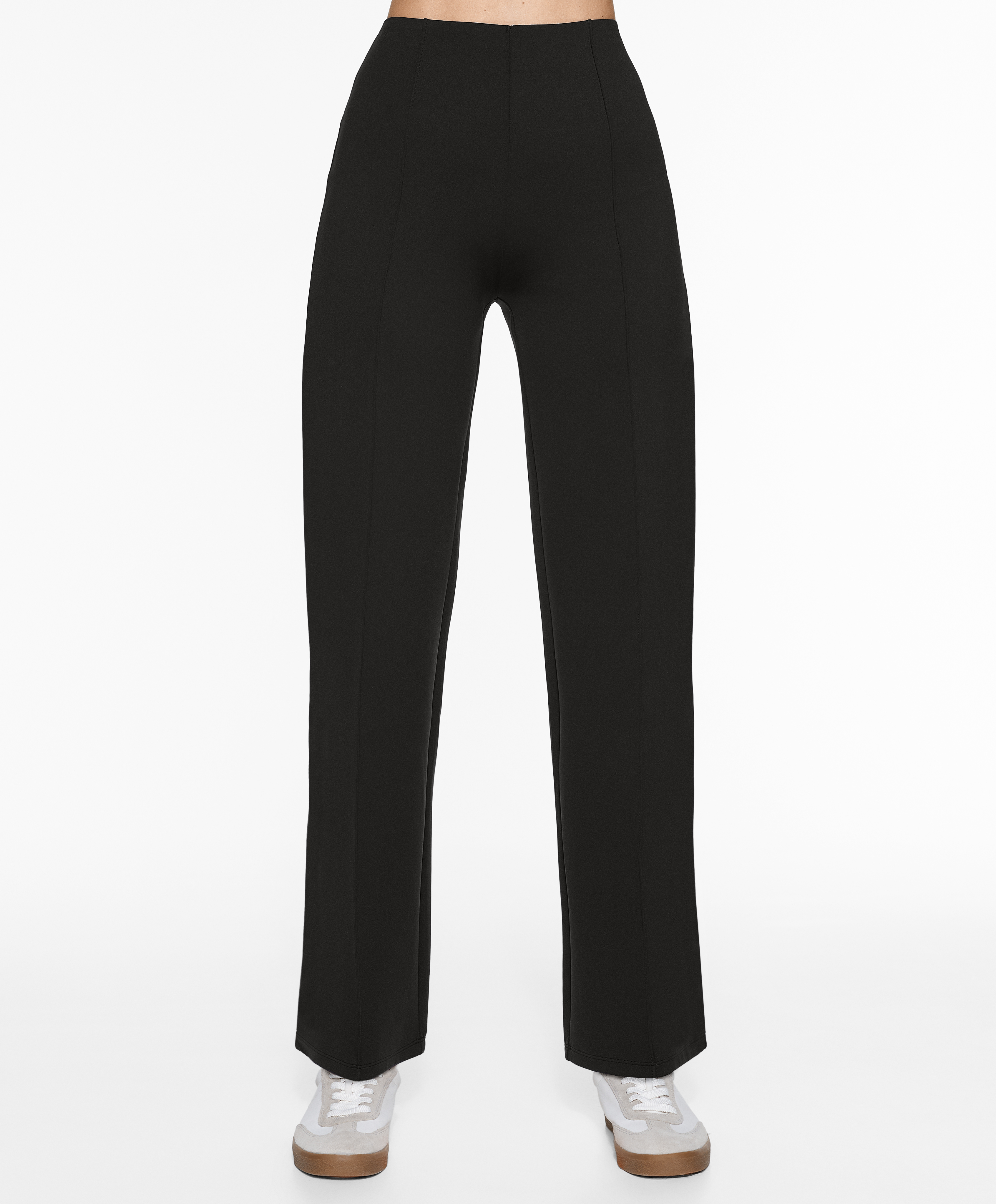 OYSHO Neoprene-effect straight-leg trousers