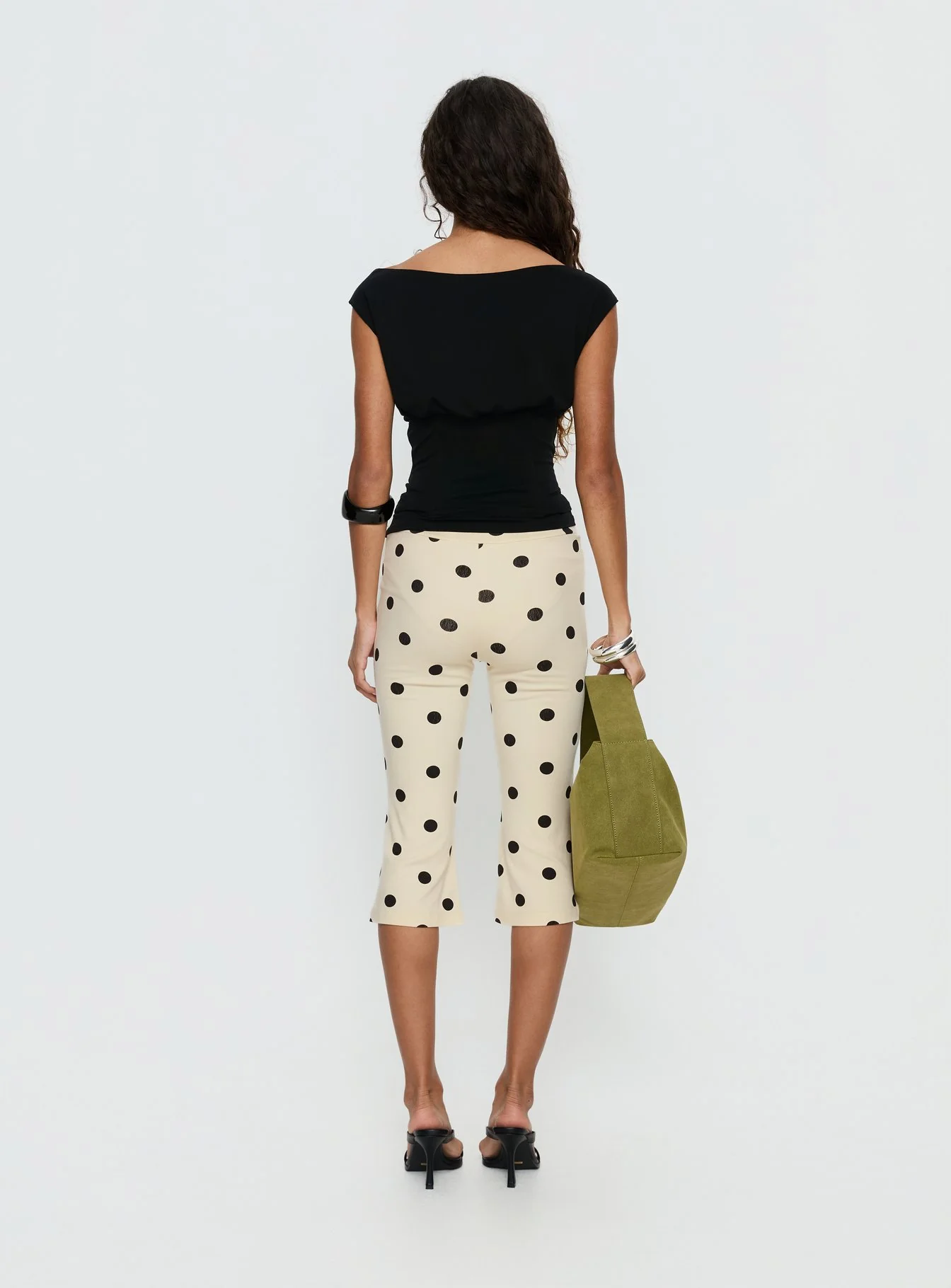 Samaira Capri Pant Cream Polka Dot