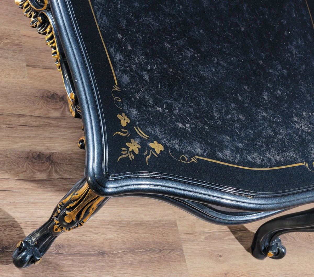 Luxury Baroque Coffee Table Blue / Gold - Handmade Baroque Style Living Room Table - Baroque Style Living Room Furniture - Baroque Furniture - Luxury Furniture in Baroque Style - Noble & Magnificent