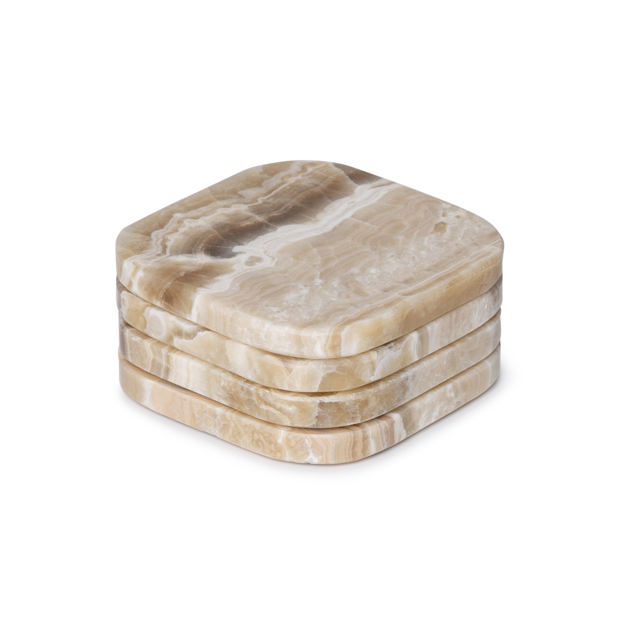 Onderzetter marmer Organisch Sandal Onyx - set van 4