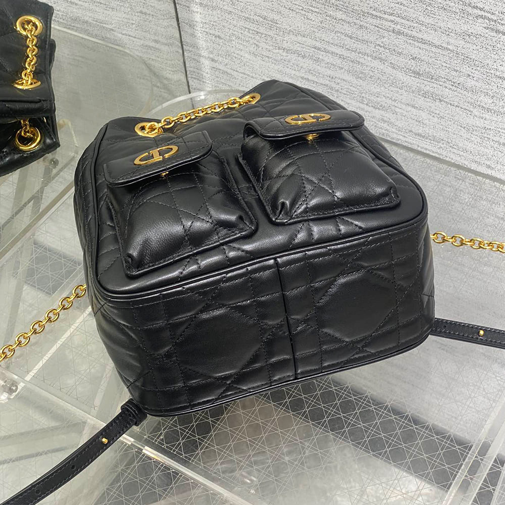 Dior Medium Dior Caro Multicarry Backpack with Chain(HIGH-END GRADE) - Top Club