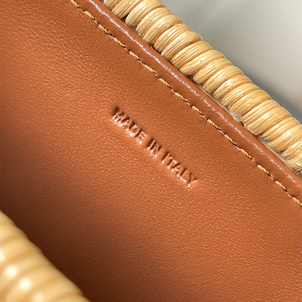 CELINE TEEN GARANCE BAG IN WICKER AND NATURAL CALFSKIN(HIGH-END GRADE) - Top Club