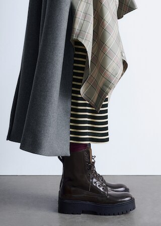 & Other Stories LACE-UP LEATHER BOOTS
