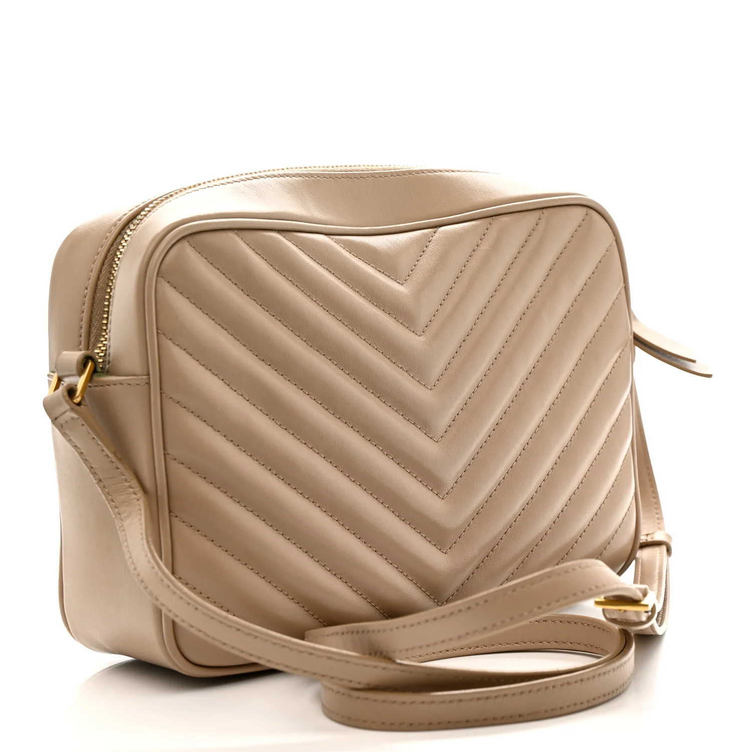 Calfskin Matelasse Monogram Lou Camera Bag Dark Beige - Top Club
