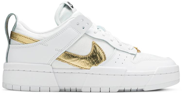 Wmns Dunk Low Disrupt  White Metallic Gold  DD9676-100 - Sneaker Replica Workshop