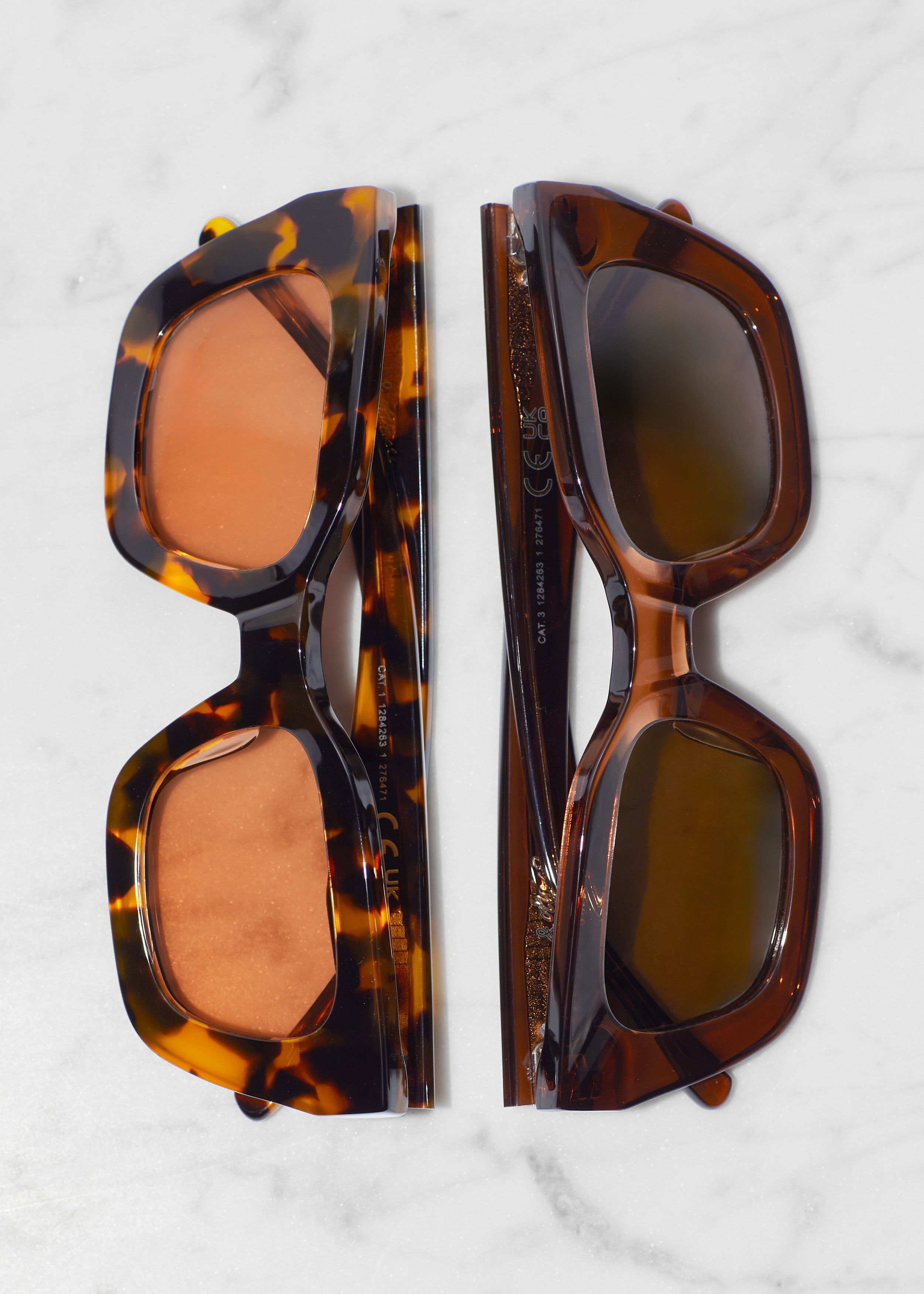 & Other Stories RECTANGULAR-FRAME ACETATE SUNGLASSES
