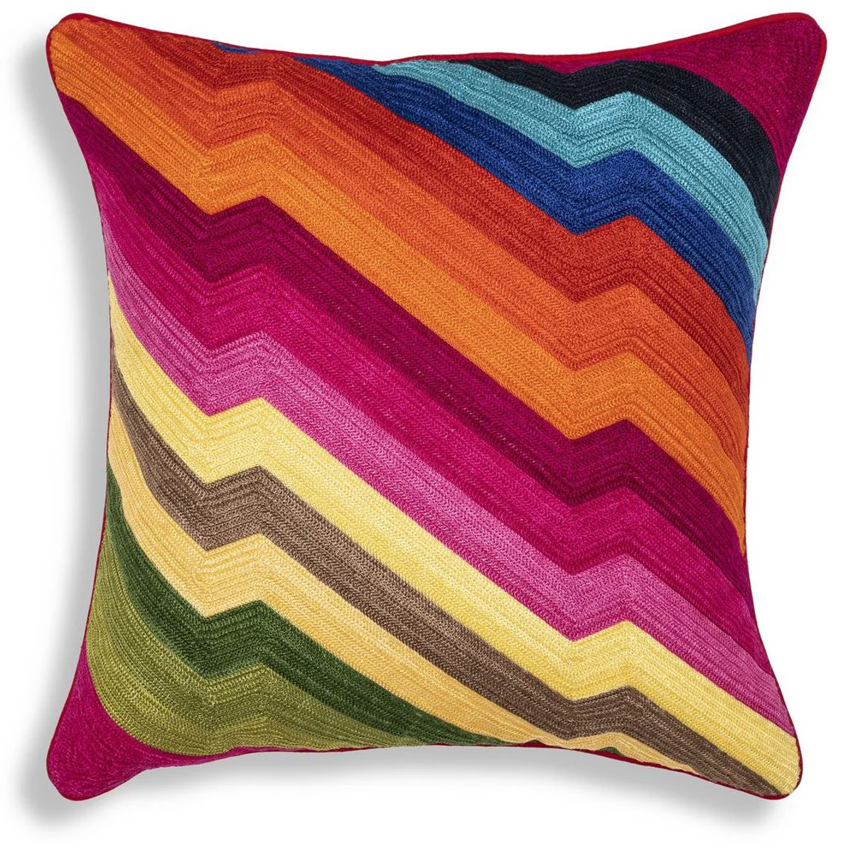 Luxury decorative cushion multicolored 50 x 50 cm - noble decorative cushion with elegant pattern - luxury quality - living room decorative accessories