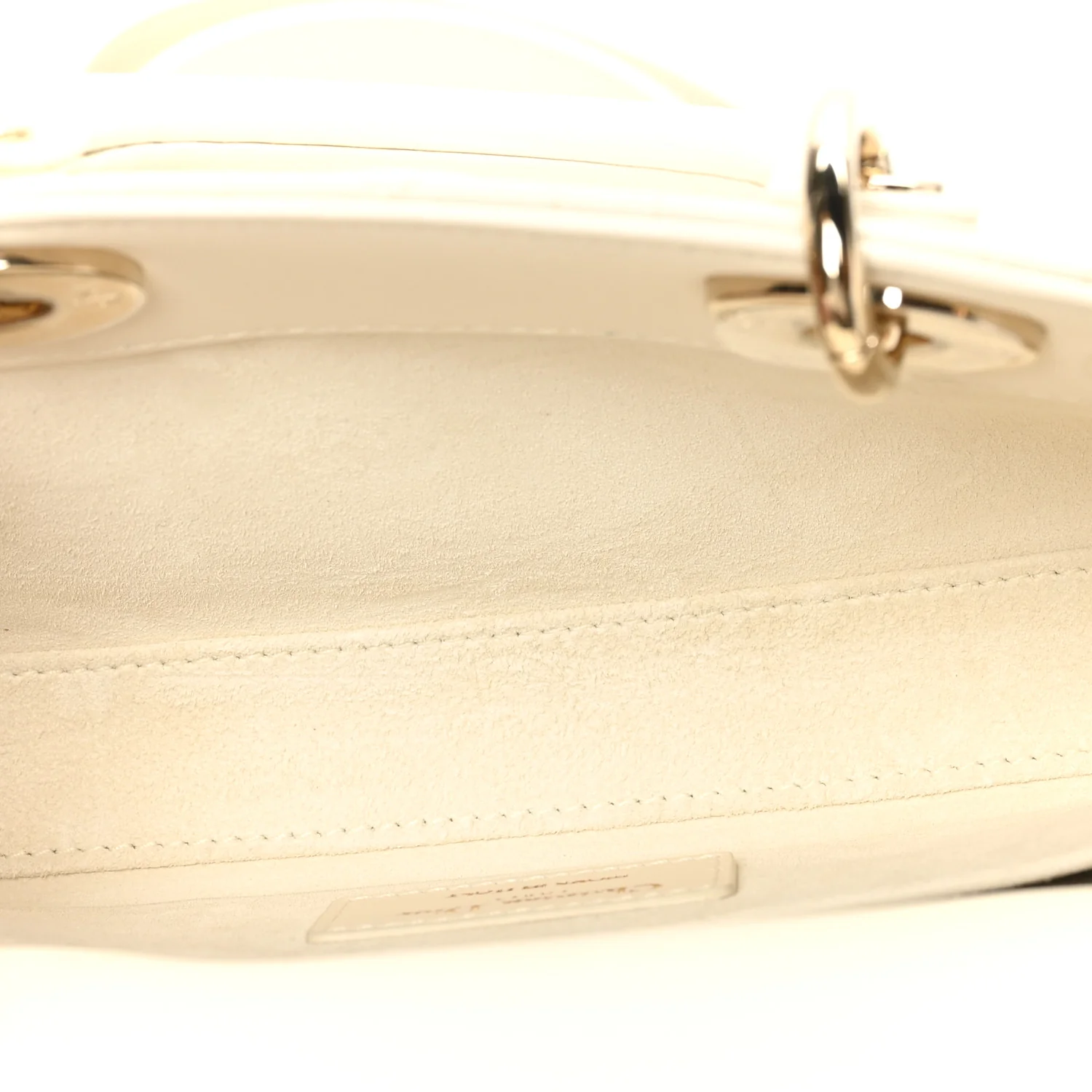 Lambskin Cannage Small Lady D-Joy Latte - Top Club