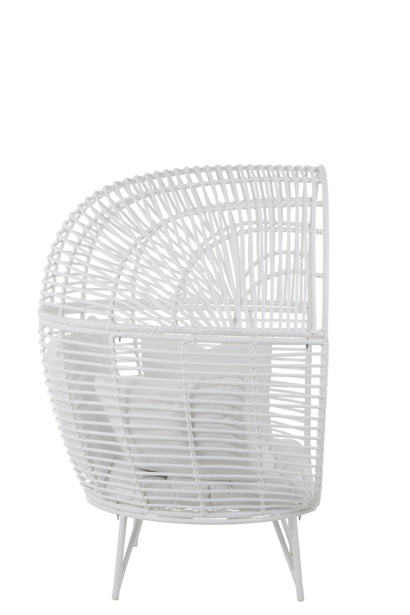 Fauteuil Ovaal staal wit