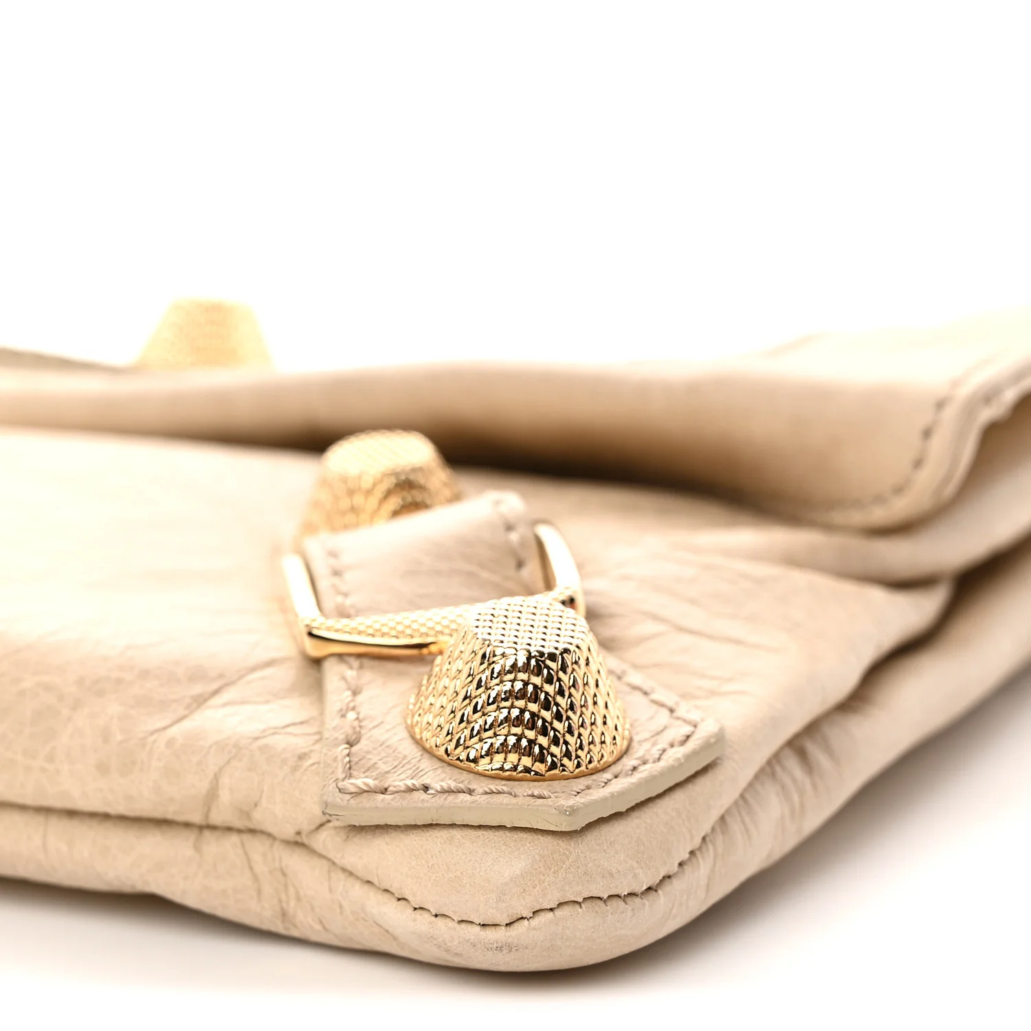 Agneau Giant 21 Gold Hardware Envelope Clutch Sahara - Top Club