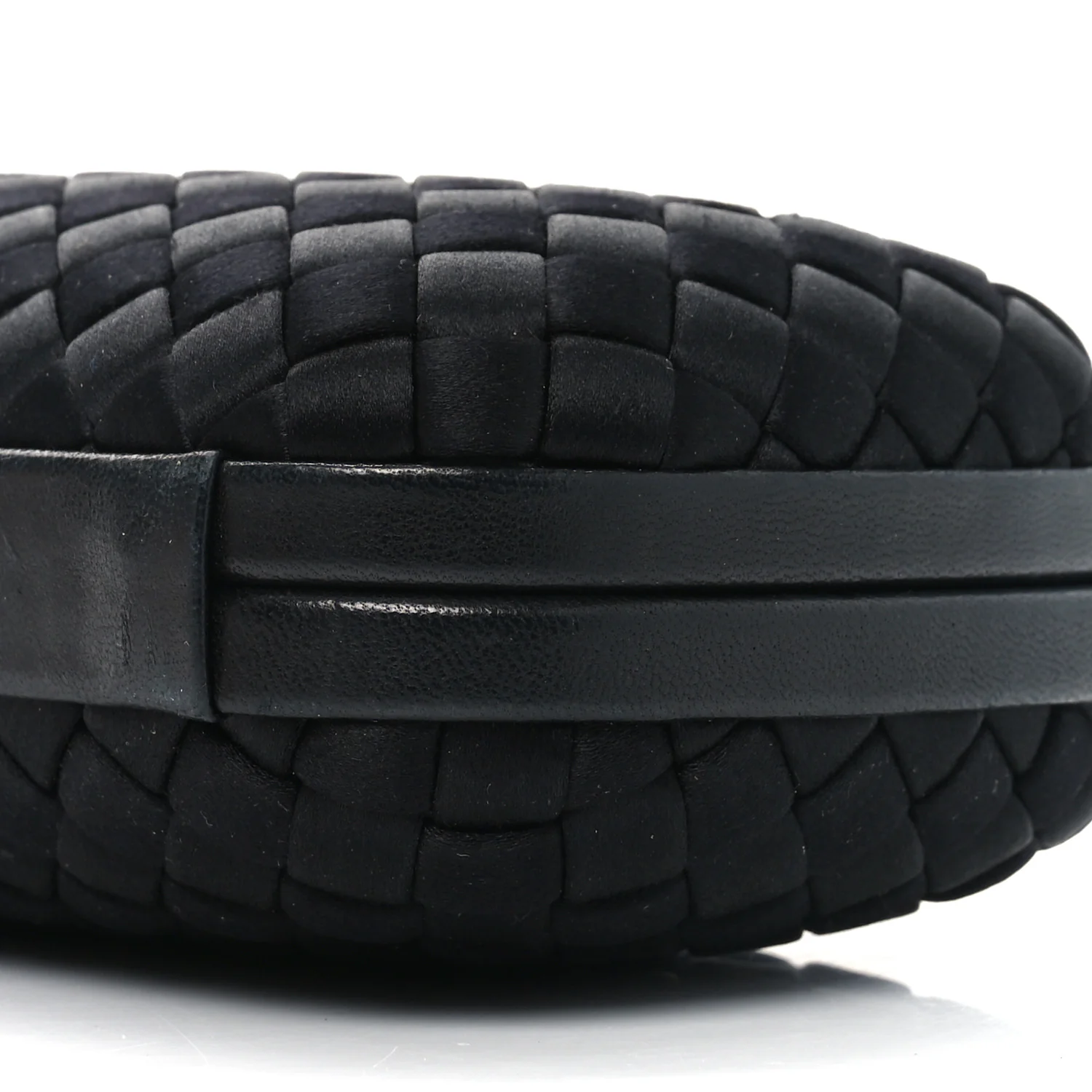 Satin Intreccio Impero Knot Clutch Black - Top Club