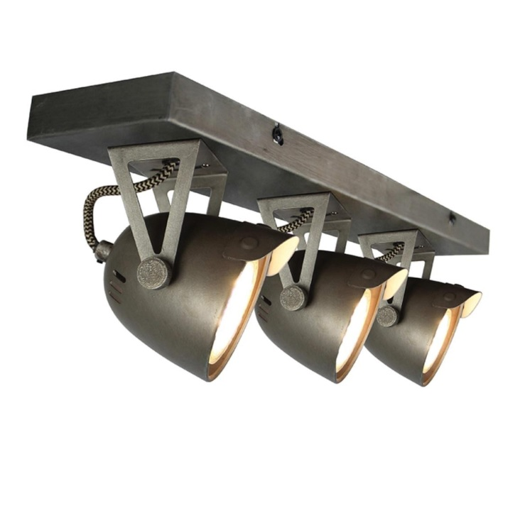 Spot Cap LED 3 Lights Burned steel