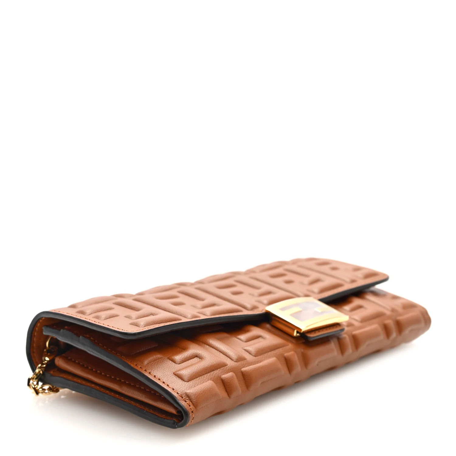 Nappa Matisse FF Embossed Continental Wallet On Chain Coloniale - Top Club