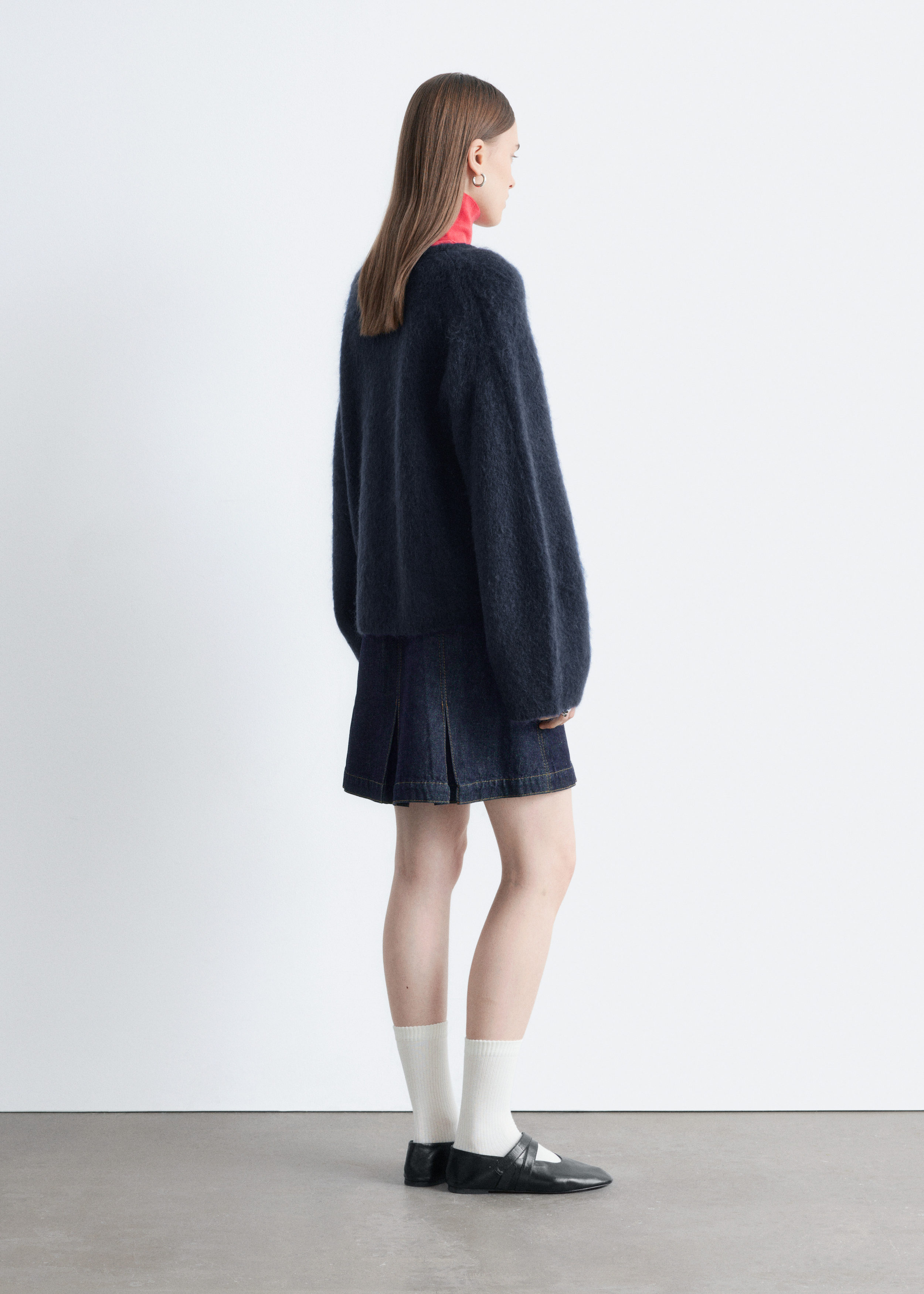 & Other Stories BRUSHED MOHAIR-BLEND CARDIGAN