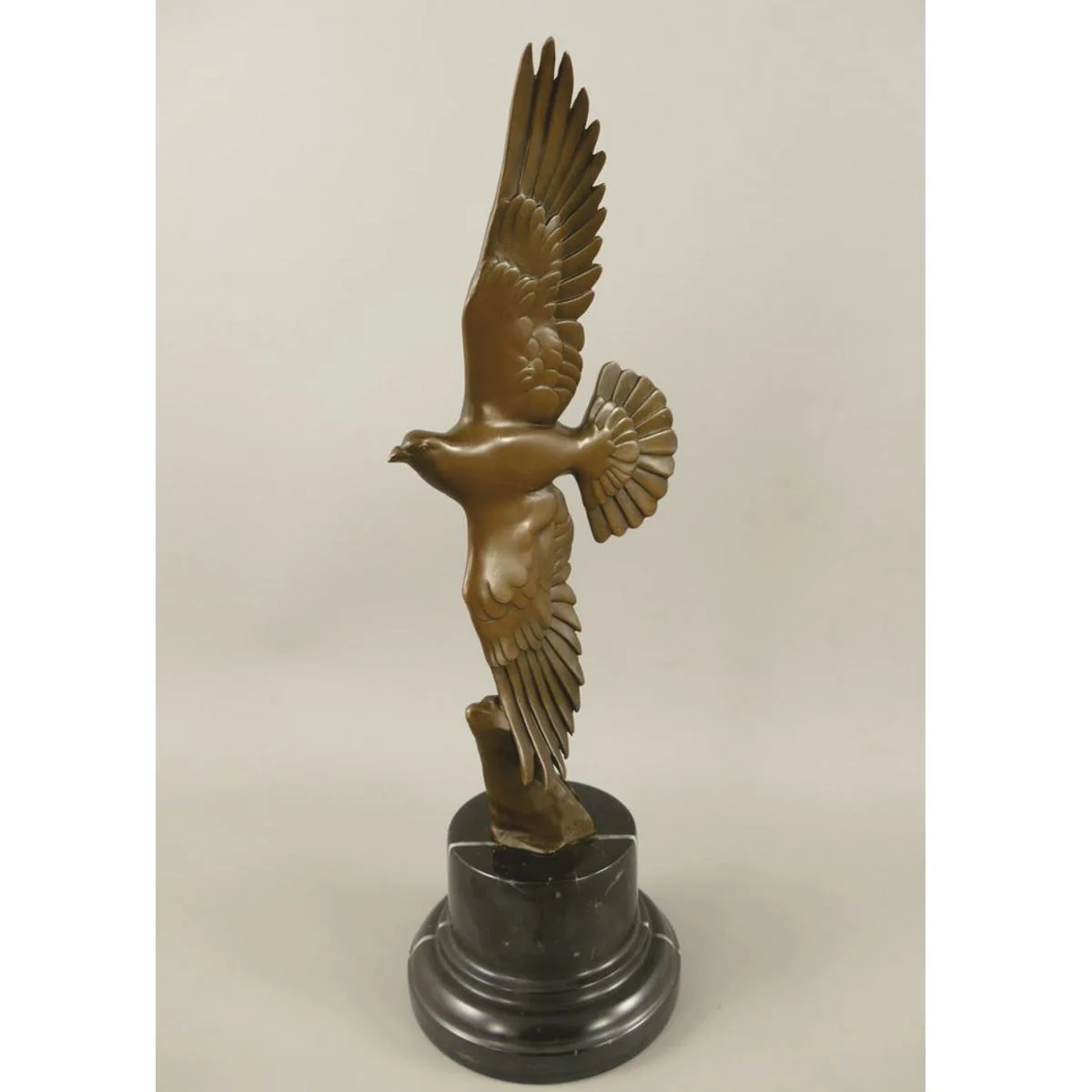 Luxury bronze decorative sculpture dove bronze / black H. 39 cm