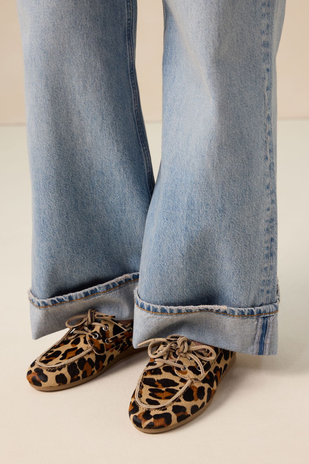 Bruine bootschoenen met leopard print