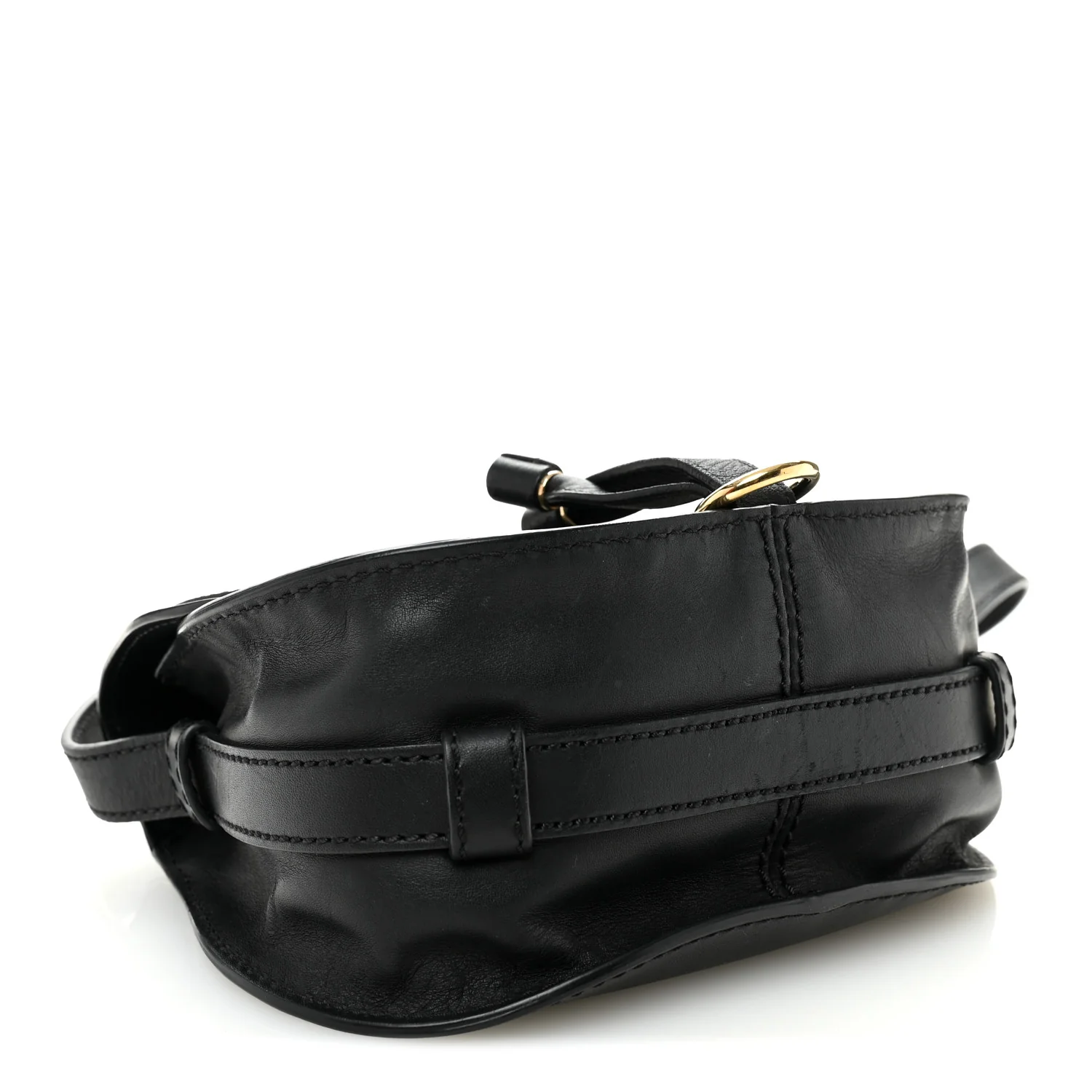 Calfskin Mini Marcie Metal Bar Trim Crossbody Bag Black - Top Club