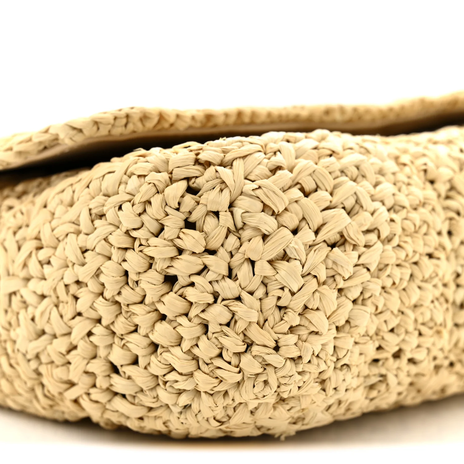 Raffia Monogram Medium Jamie Natural Avorio - Top Club
