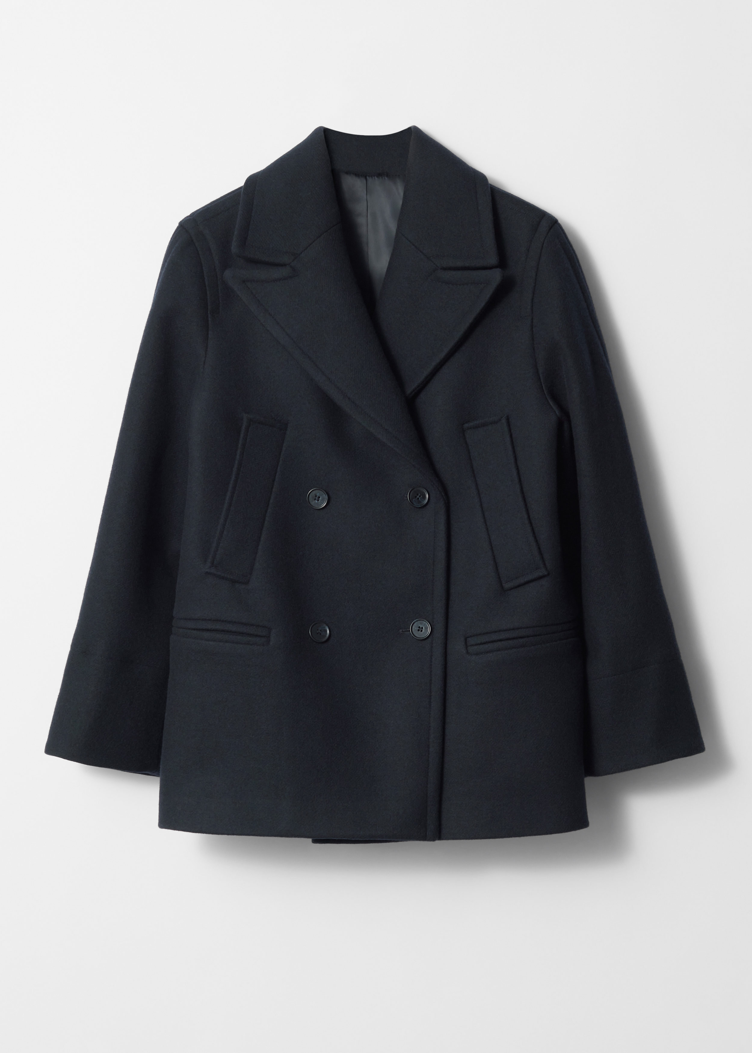 & Other Stories TAILORED WOOL PEA COAT