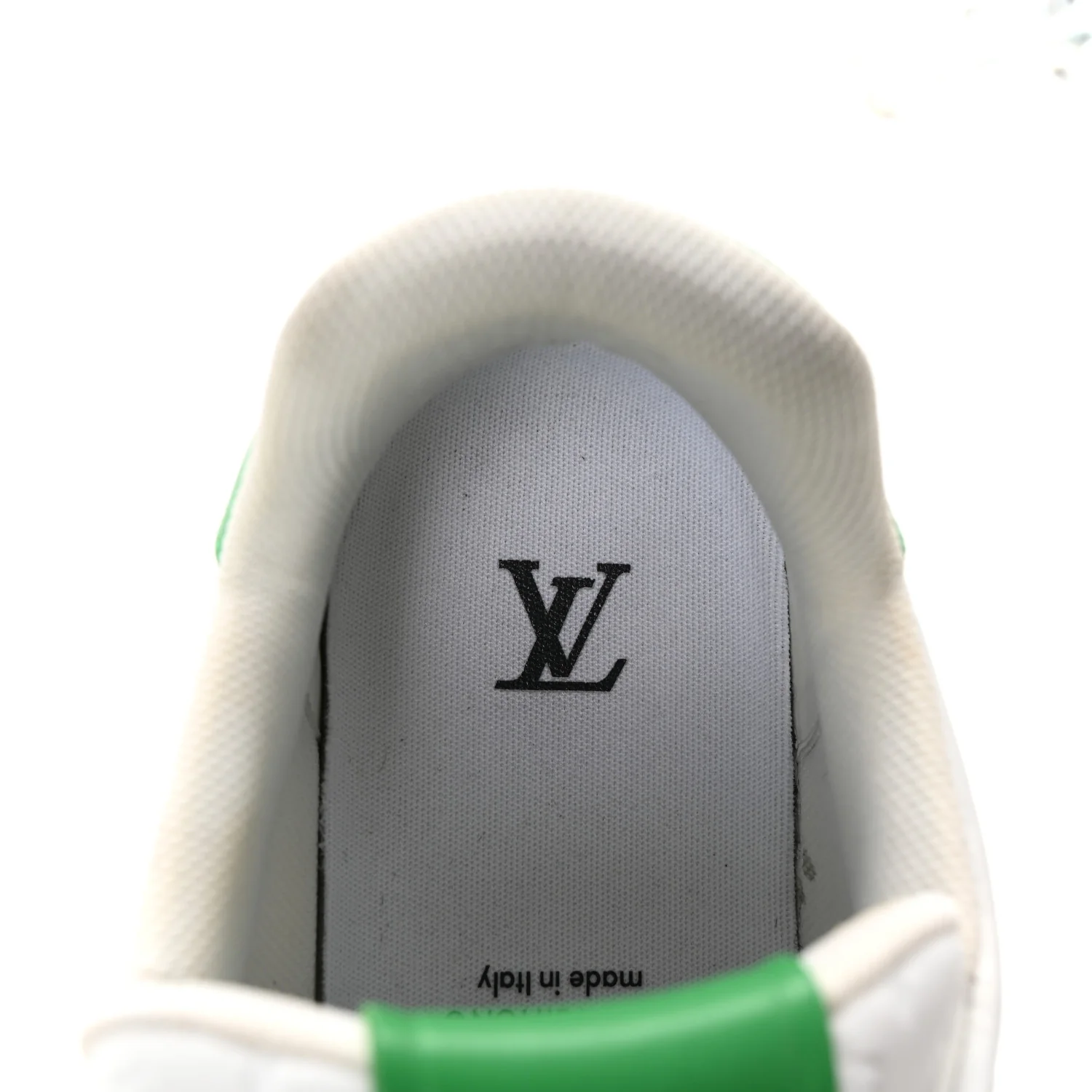 Calfskin Monogram Mens LV Trainer Sneakers 8 Green - Top Club