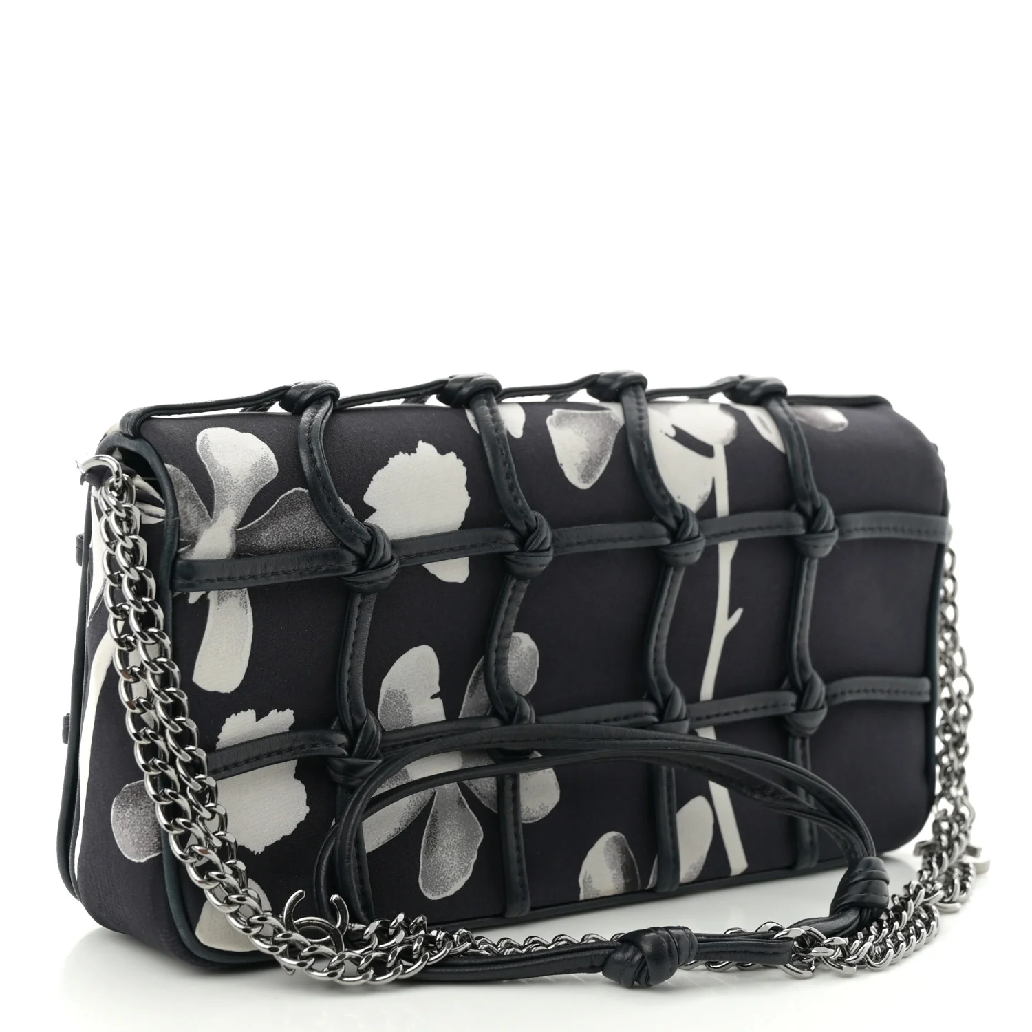 Silk Lambskin Tahiti Timeless Flap Navy White - Top Club