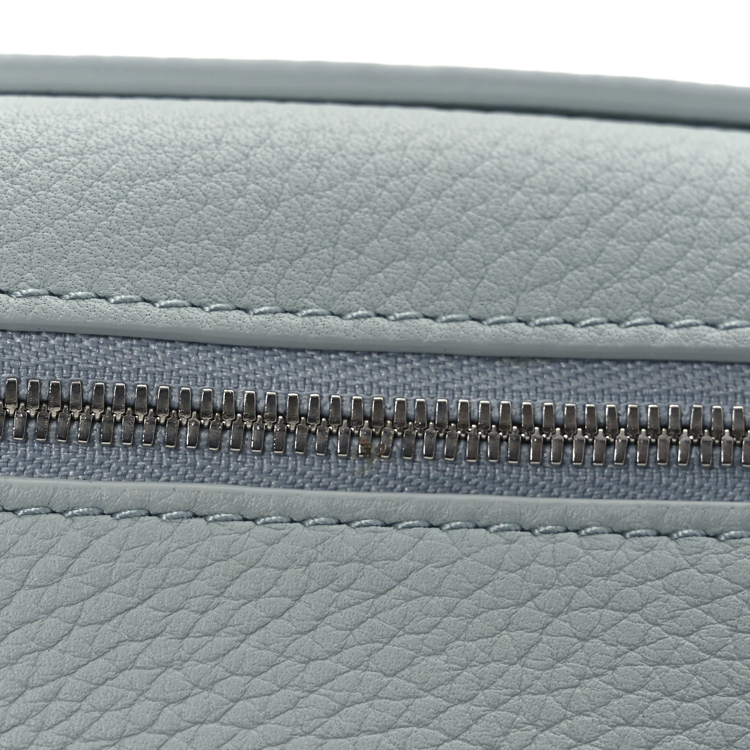 Grained Calfskin Extra Pocket Mini Pouch Minty Breeze - Top Club