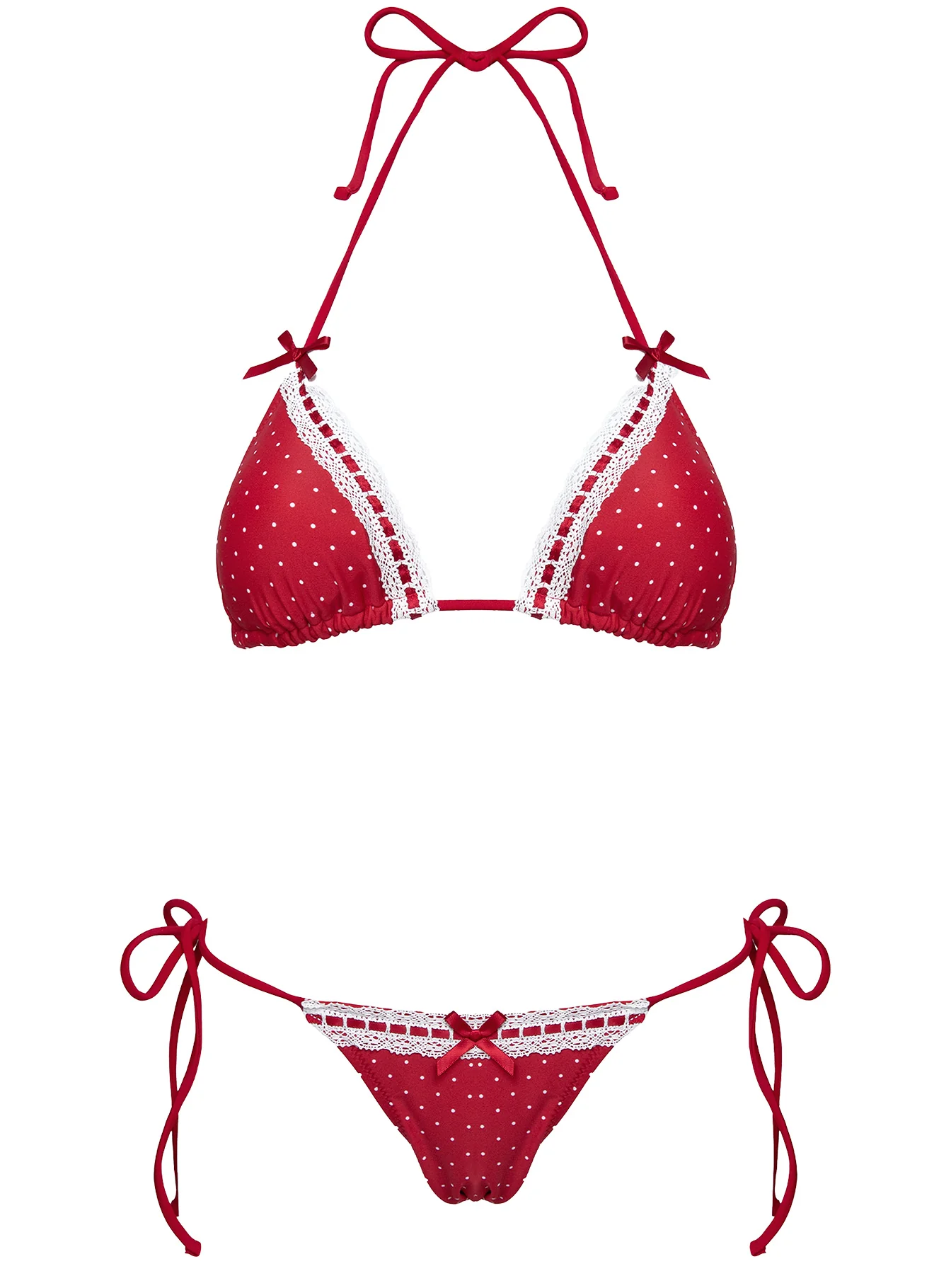 Crispy Bikini Bottoms Red Polka