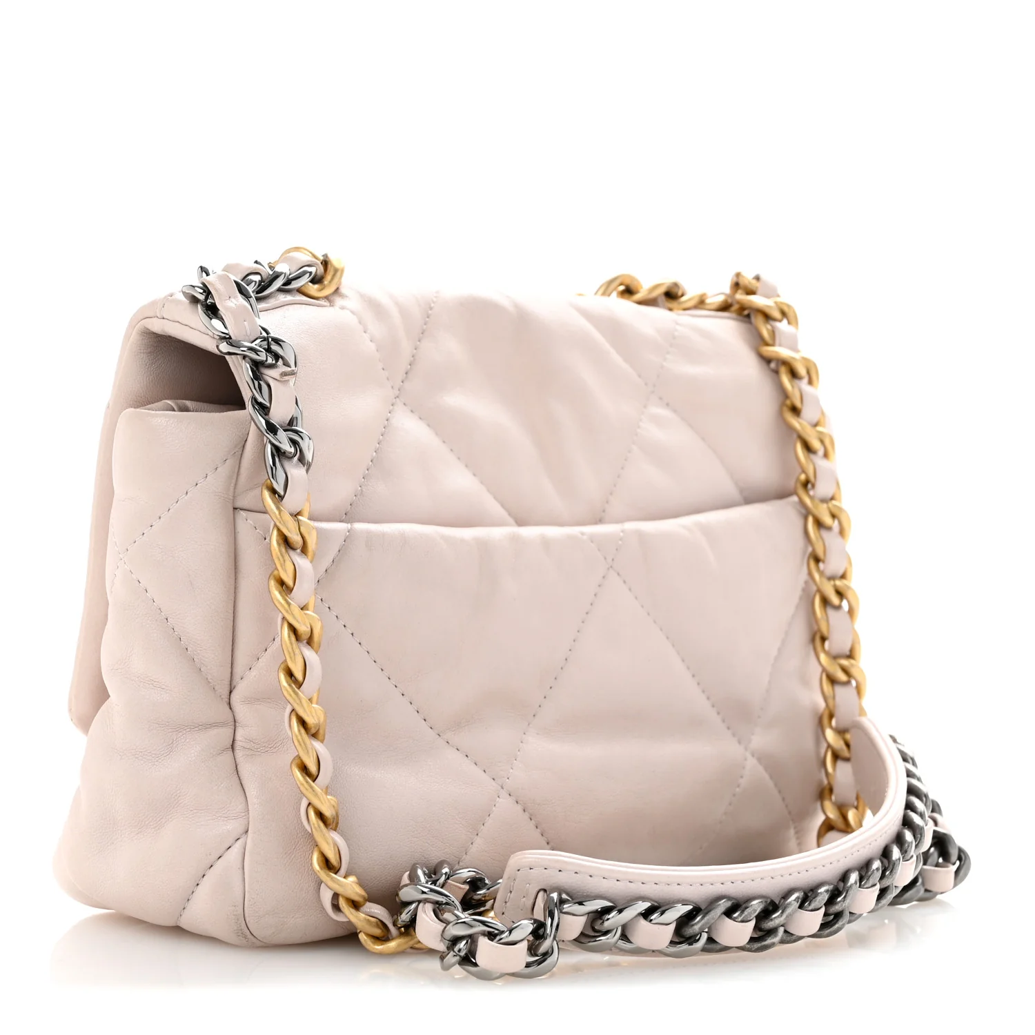 Lambskin Quilted Medium Chanel 19 Flap Light Pink - Top Club