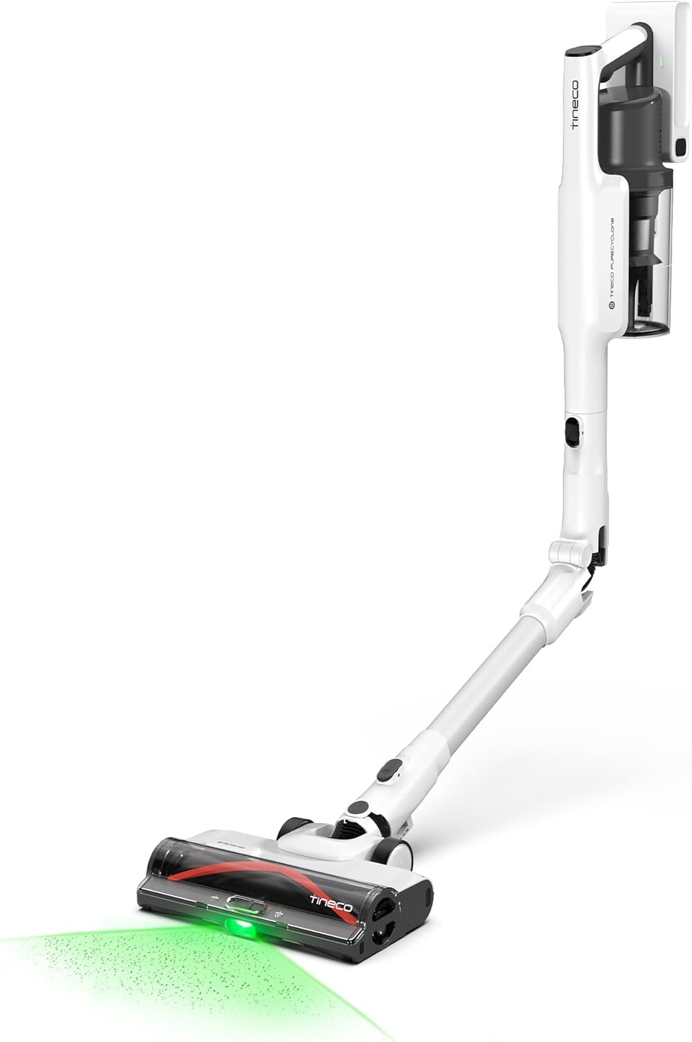 Tineco PURE ONE A50S Plus Aspirapolvere Senza Fili, 185W di Potenza di Aspirazione, 70 Minuti di Autonomia, Serbatoio Polvere da 1L, Spazzola 3DSense, Gestisce Facilmente Sporco di Grandi Dimensioni