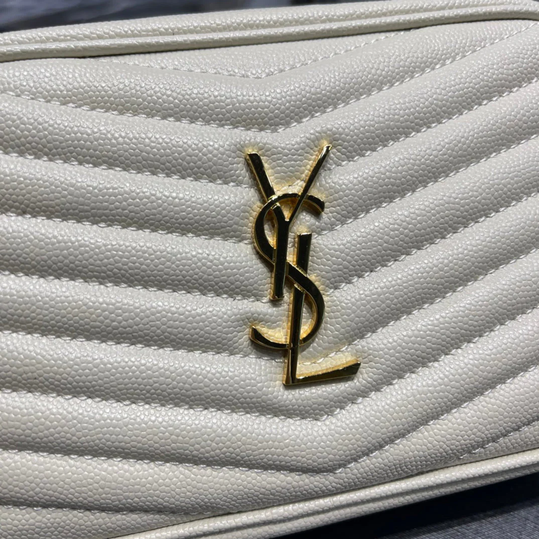 Ysl Loulou Mini Camera Bag 18cm White - Top Club