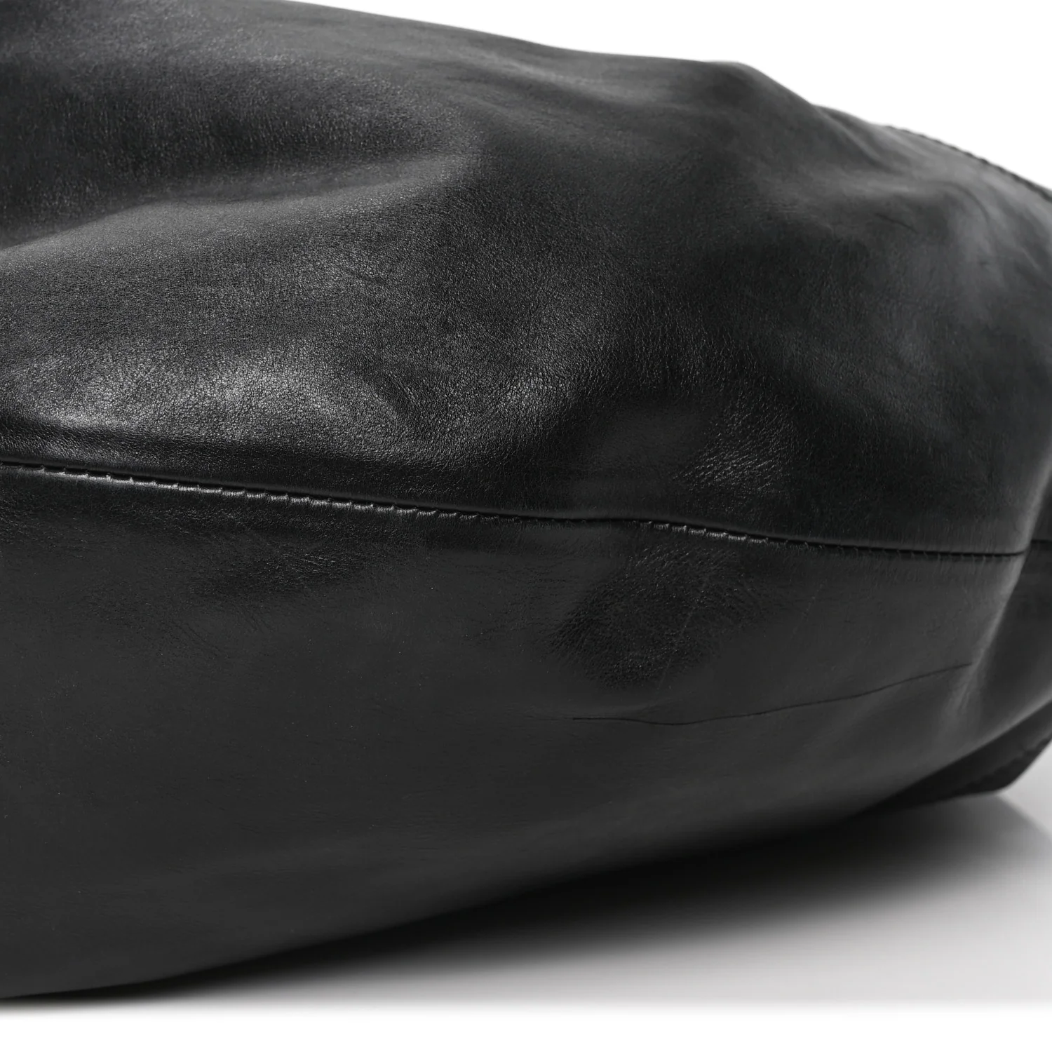 Vintage Calfskin Extra Large Olivia Hobo Black - Top Club