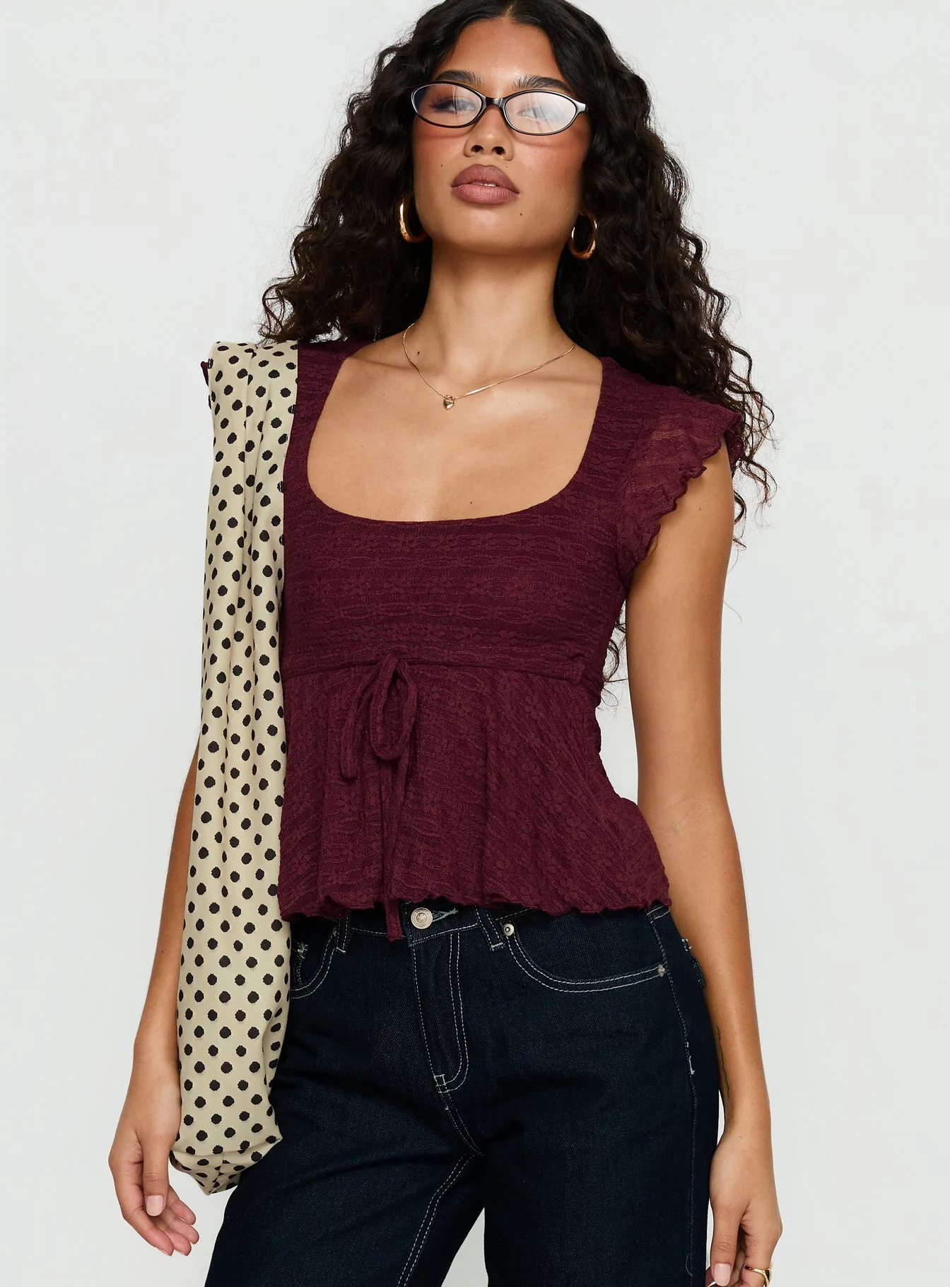 Auroraah Frill Top Cherry