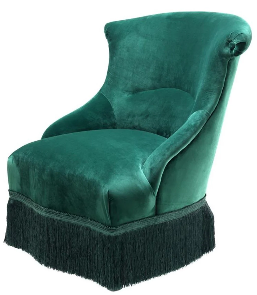 Designer armchair green 68 x 70 x H. 79 cm - luxury collection