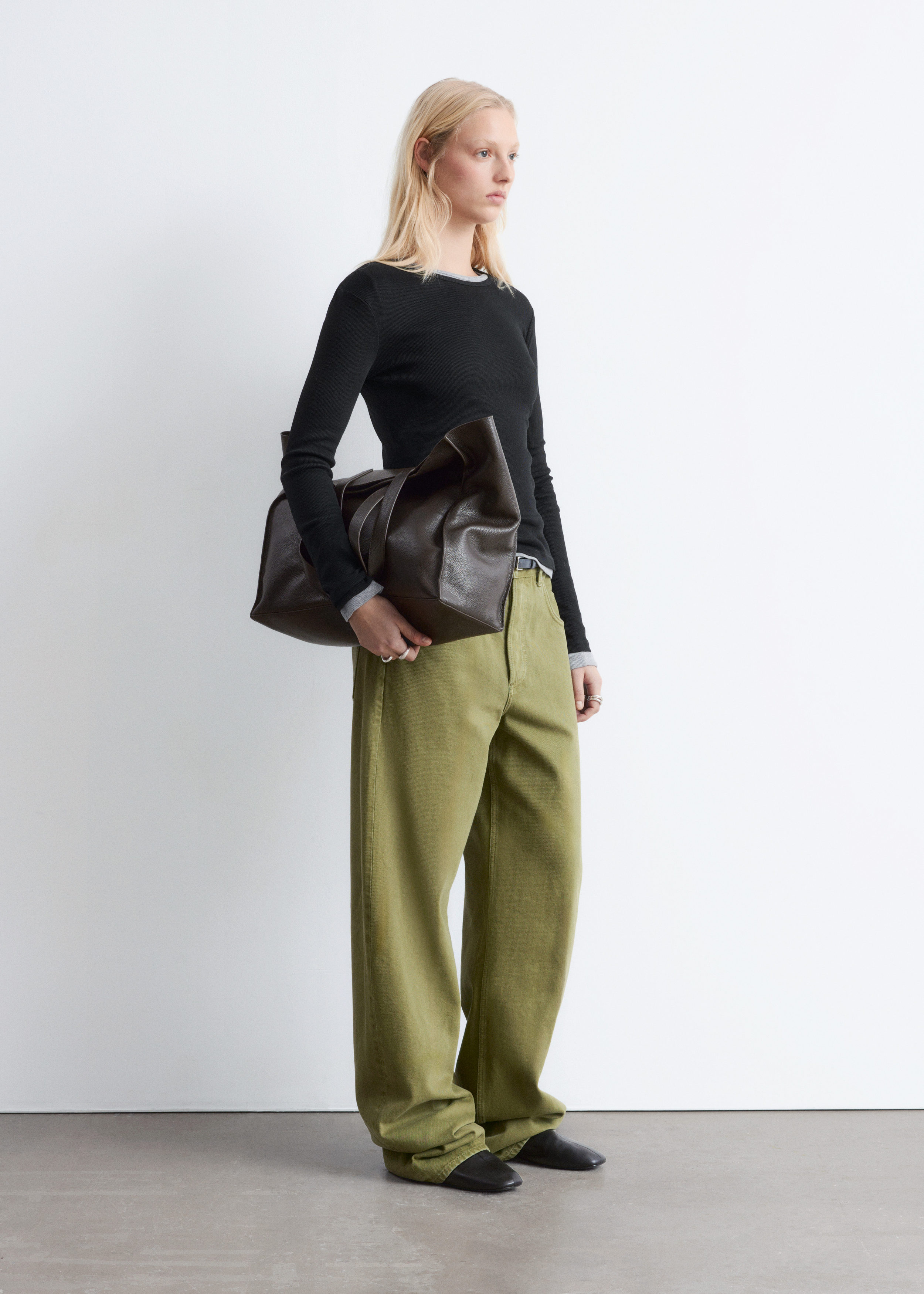& Other Stories RIBBED LONG-SLEEVE TOP